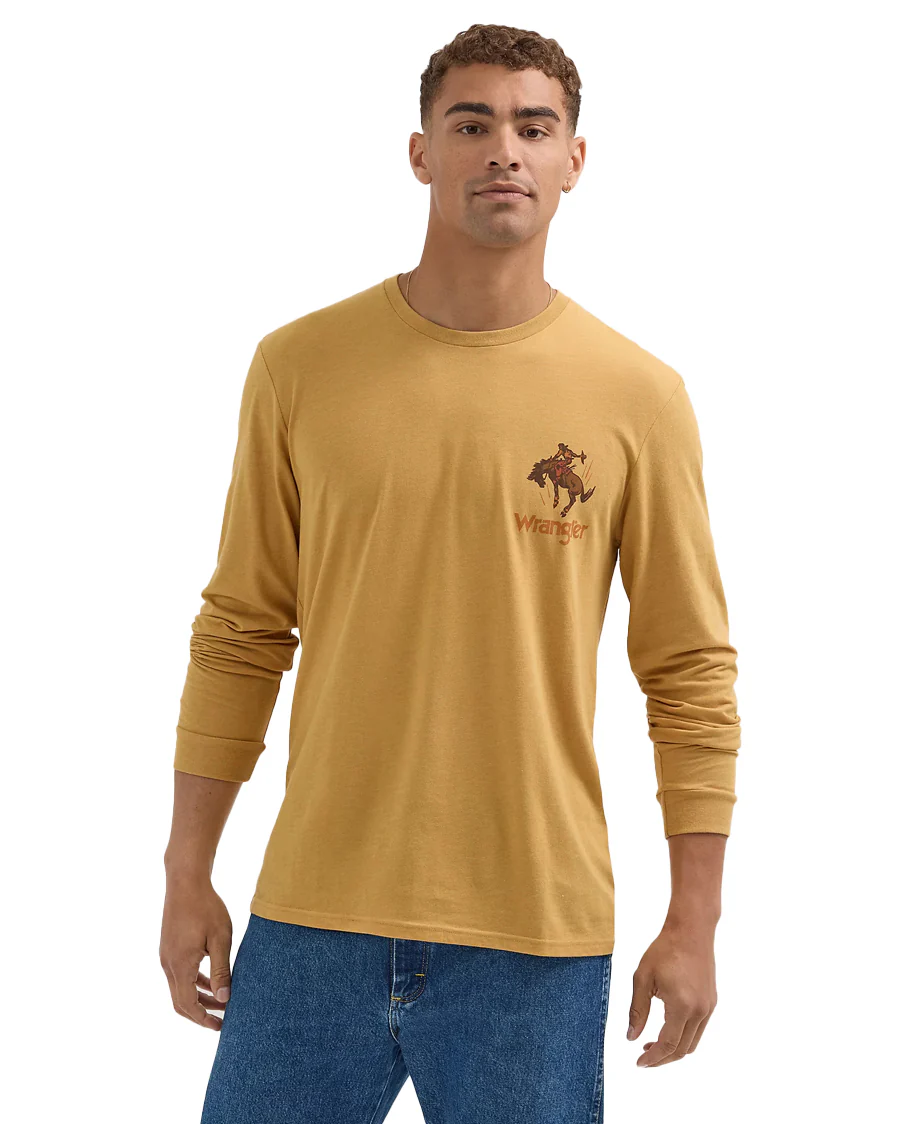 Men's Long Sleeve Cowboy Back Regular Fit T-Shirt - Image 2