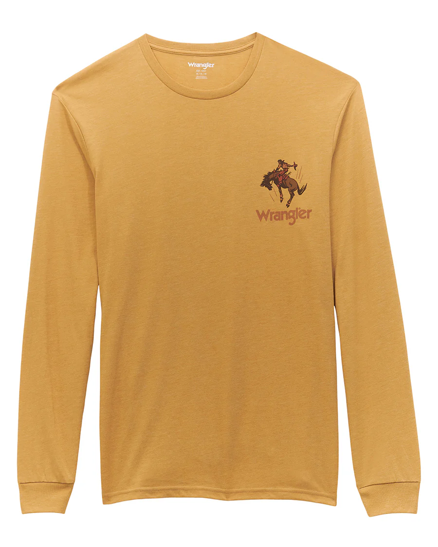 Men's Long Sleeve Cowboy Back Regular Fit T-Shirt - Image 3