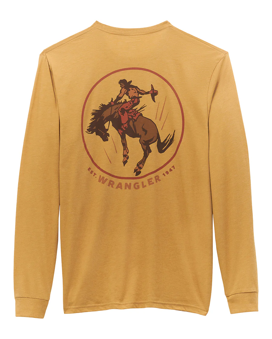 Men's Long Sleeve Cowboy Back Regular Fit T-Shirt - Image 4