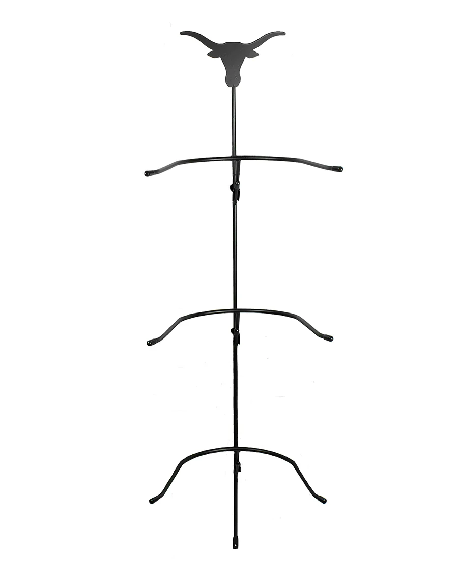 3-Tier Longhorn Wall Hat Rack