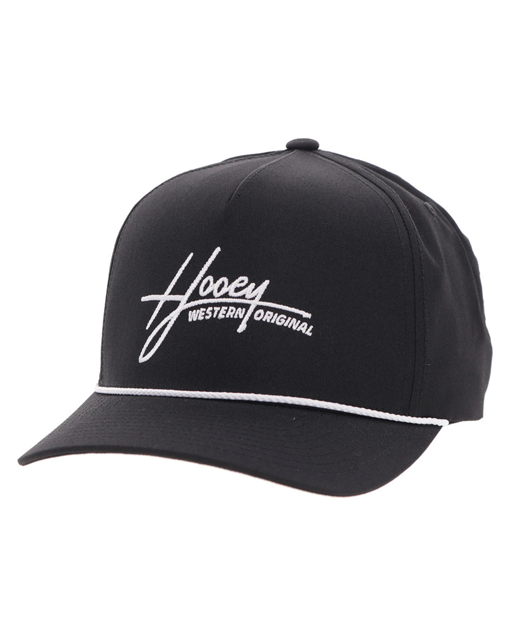 Mark Out Black 5-Panel Trucker With White Stitching - 2601T-Bk