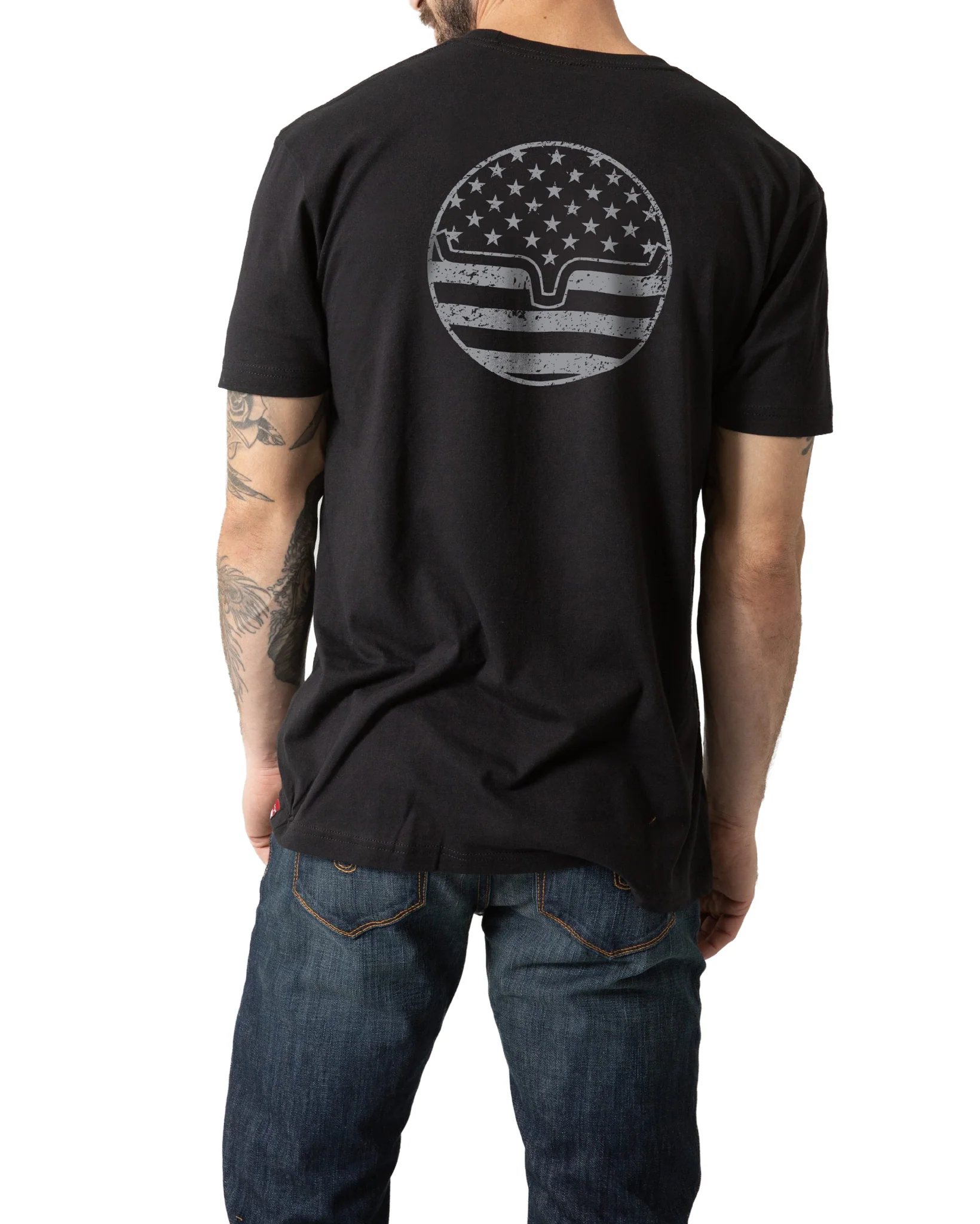 Men's American Bullseye Short Sleeve T-Shirt - Msh0000019-Bk001 - Image 2