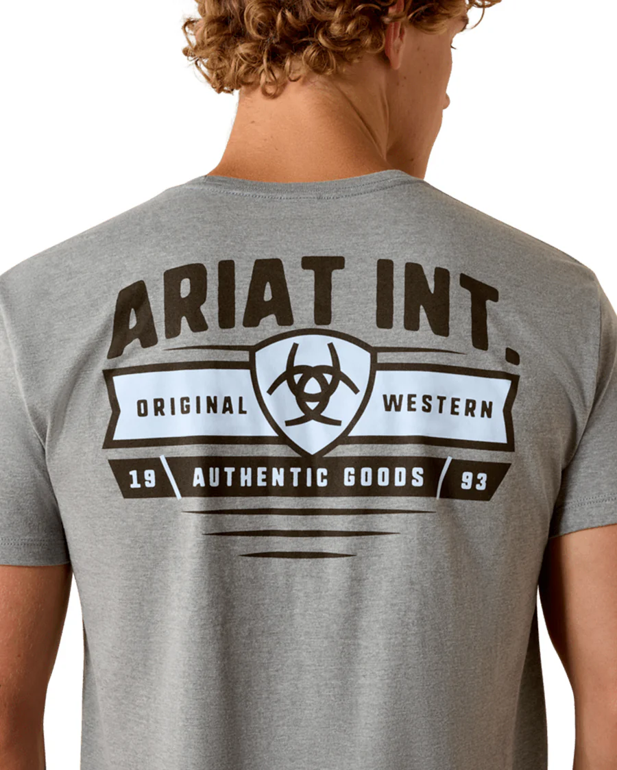 Men's Ariat Banner Badge T-Shirt - 10073955 - Image 4