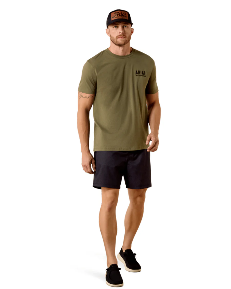 Men's Ariat Outline Shop T-Shirt - 10073962 - Image 3