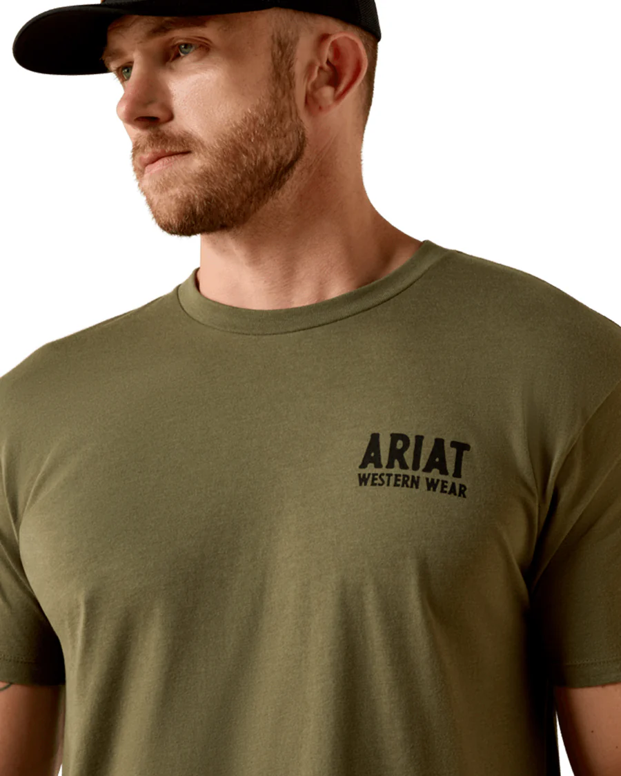 Men's Ariat Outline Shop T-Shirt - 10073962 - Image 4