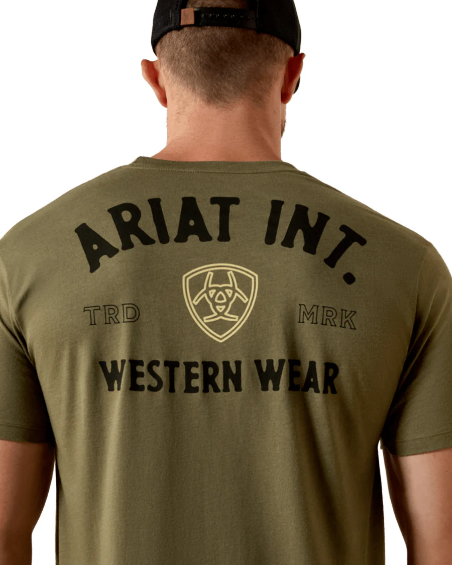 Men's Ariat Outline Shop T-Shirt - 10073962 - Image 5