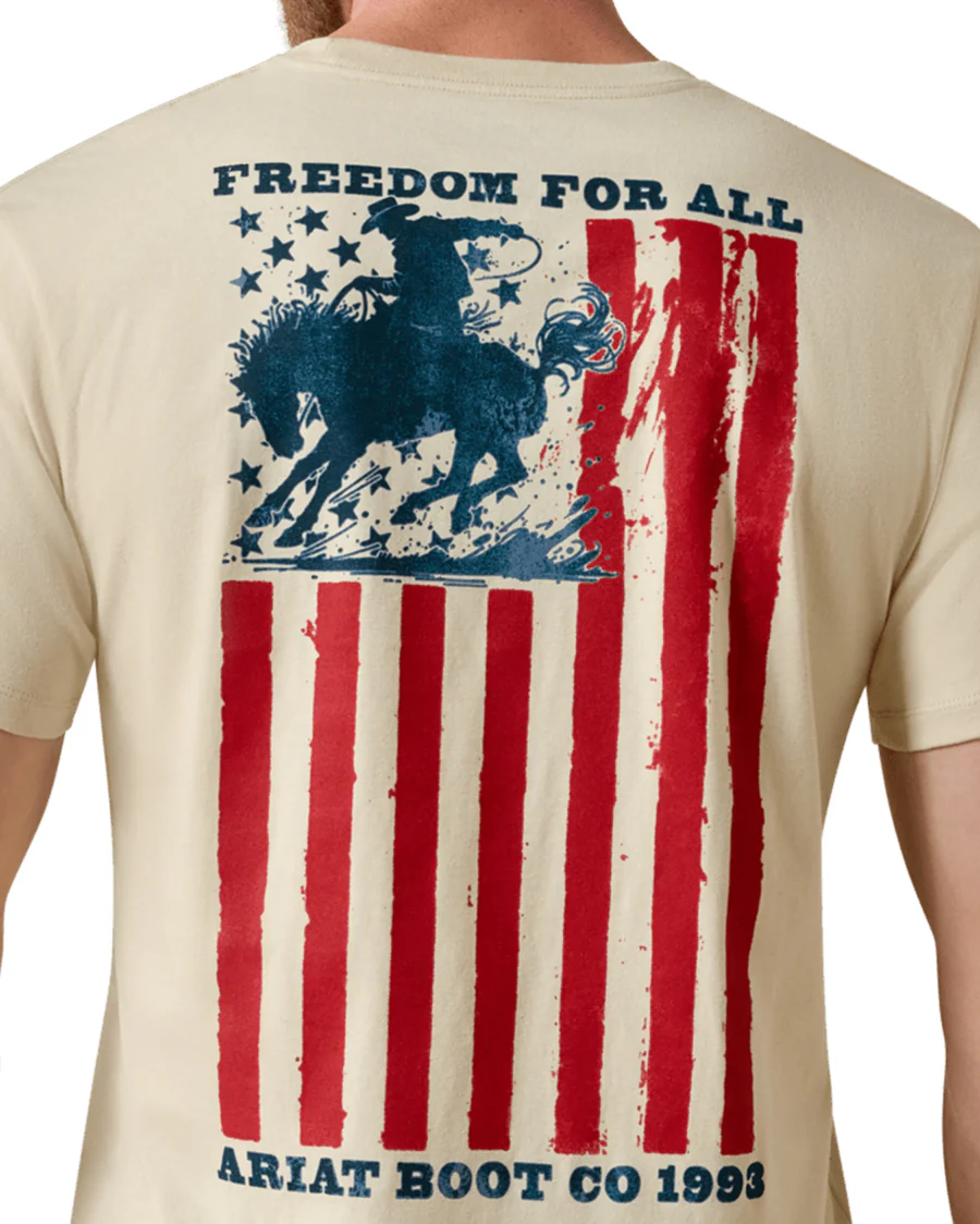 Men's Ariat Split Freedom Painted Classic Fit T-Shirt - 10071200 - Image 2