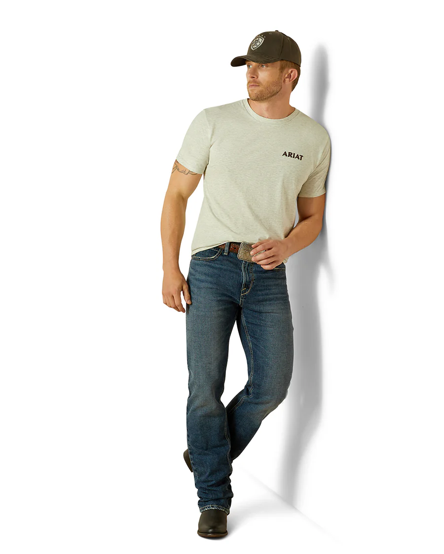 Men's Ariat Straight Shooter T-Shirt - 10062412 - Image 3