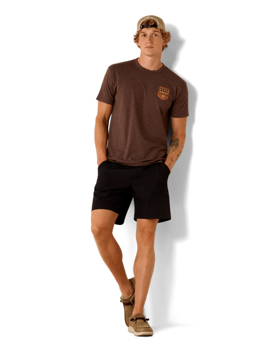 Men's Ariat Stripe Patriotic Badge T-Shirt - 10073963 - Image 3