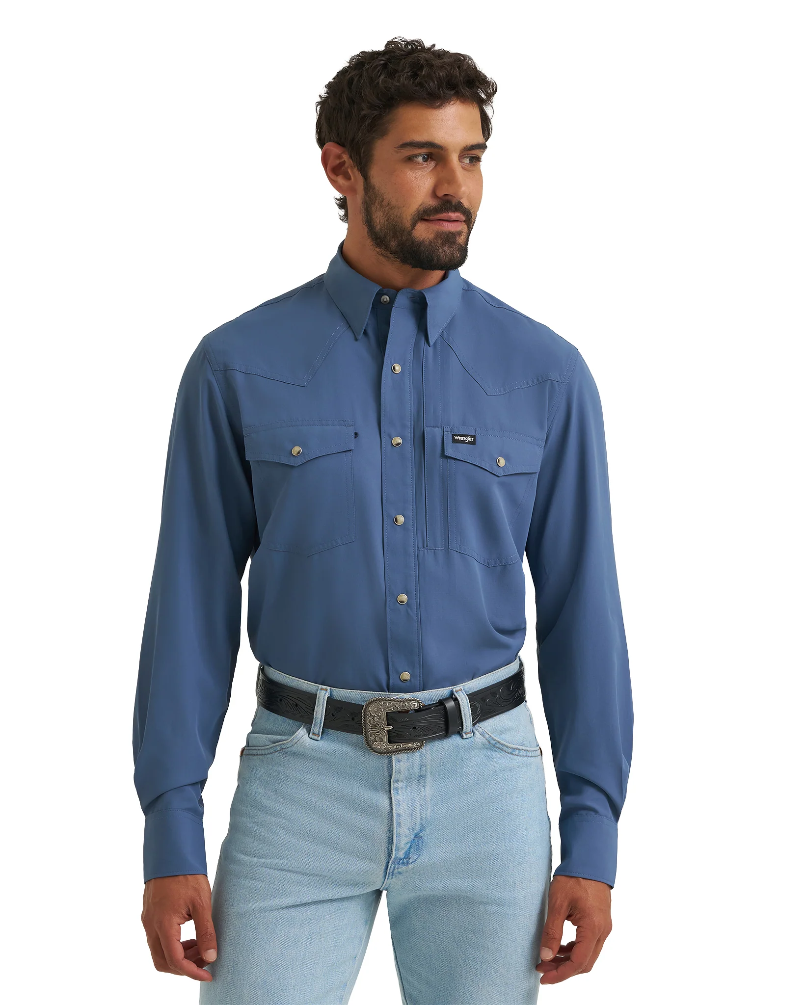 Men's Atg X Wrangler Western Performance Long Sleeve Relaxed Fit Snap Shirt - 112382400