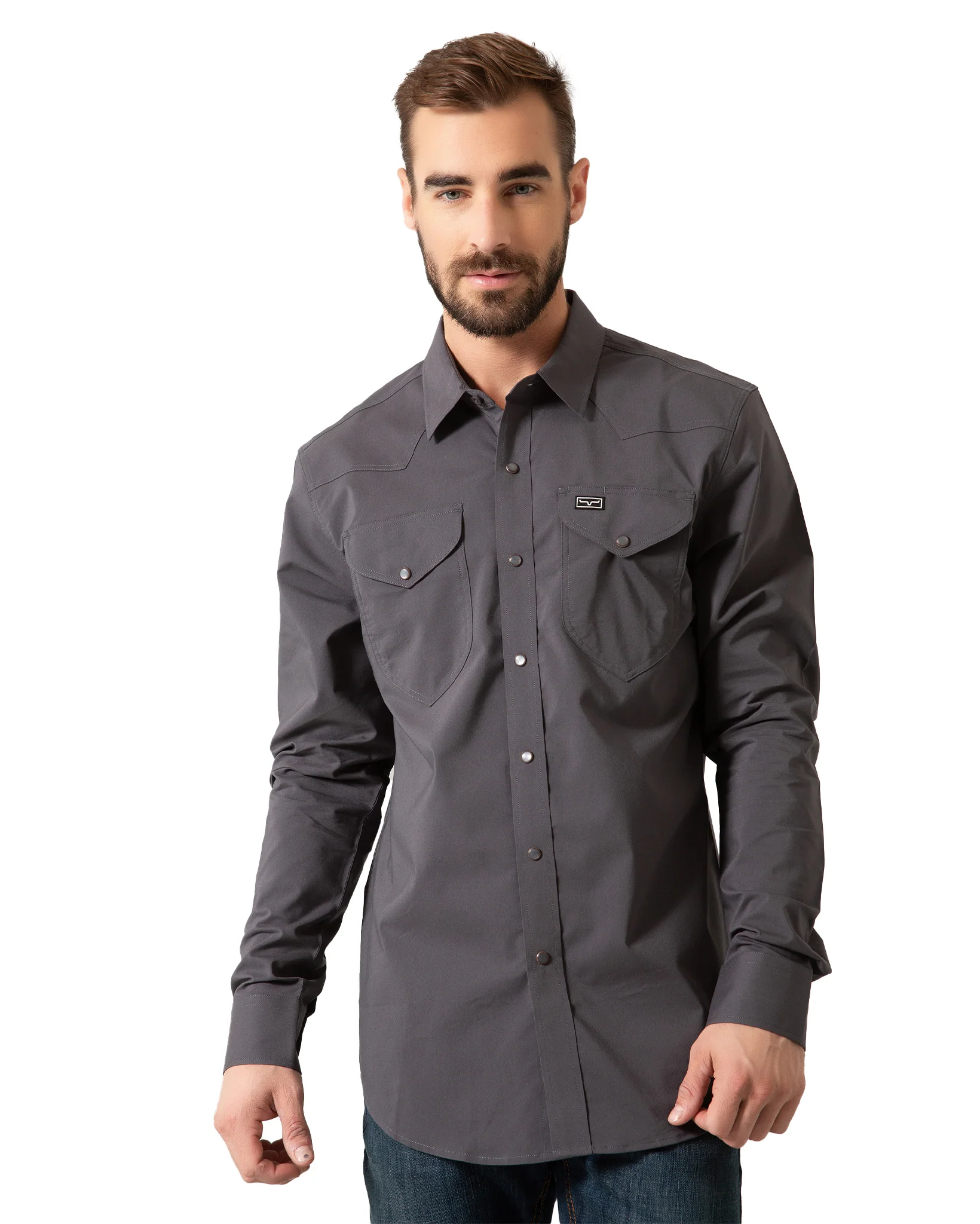 Men's Blackout Dress Long Sleeve Shirt