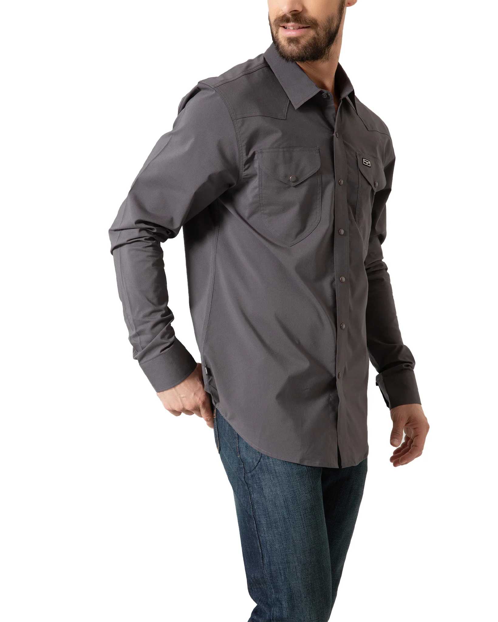 Men's Blackout Dress Long Sleeve Shirt - Image 2