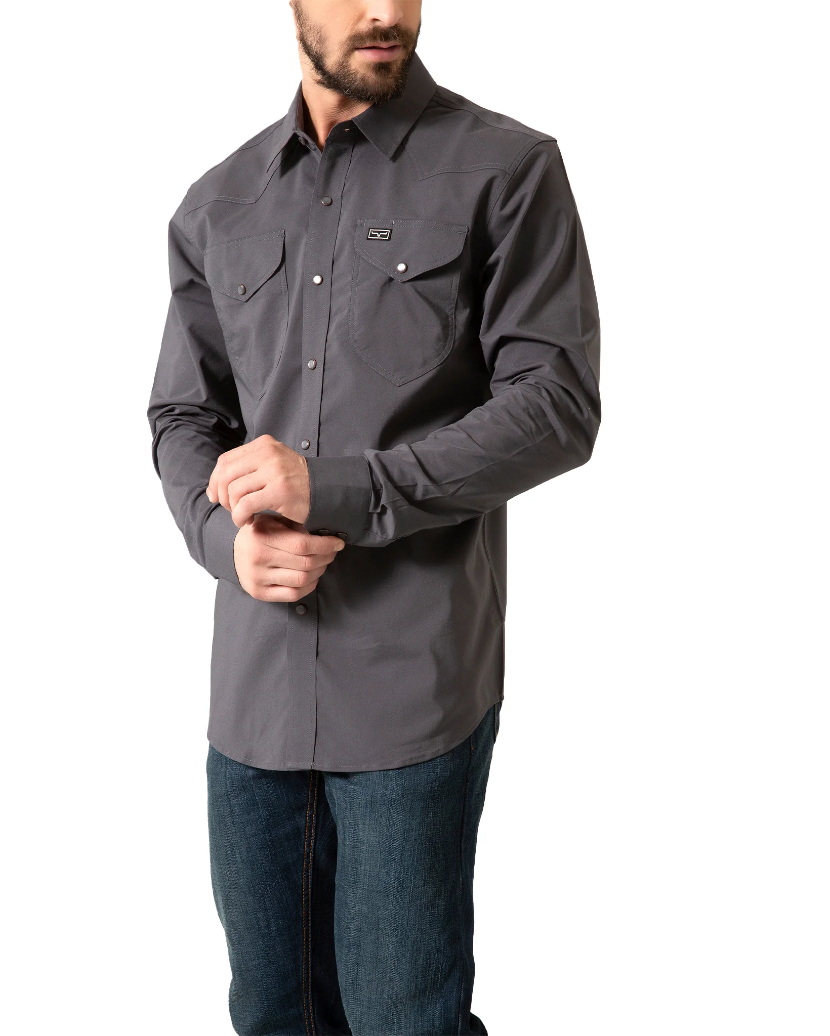 Men's Blackout Dress Long Sleeve Shirt - Image 3