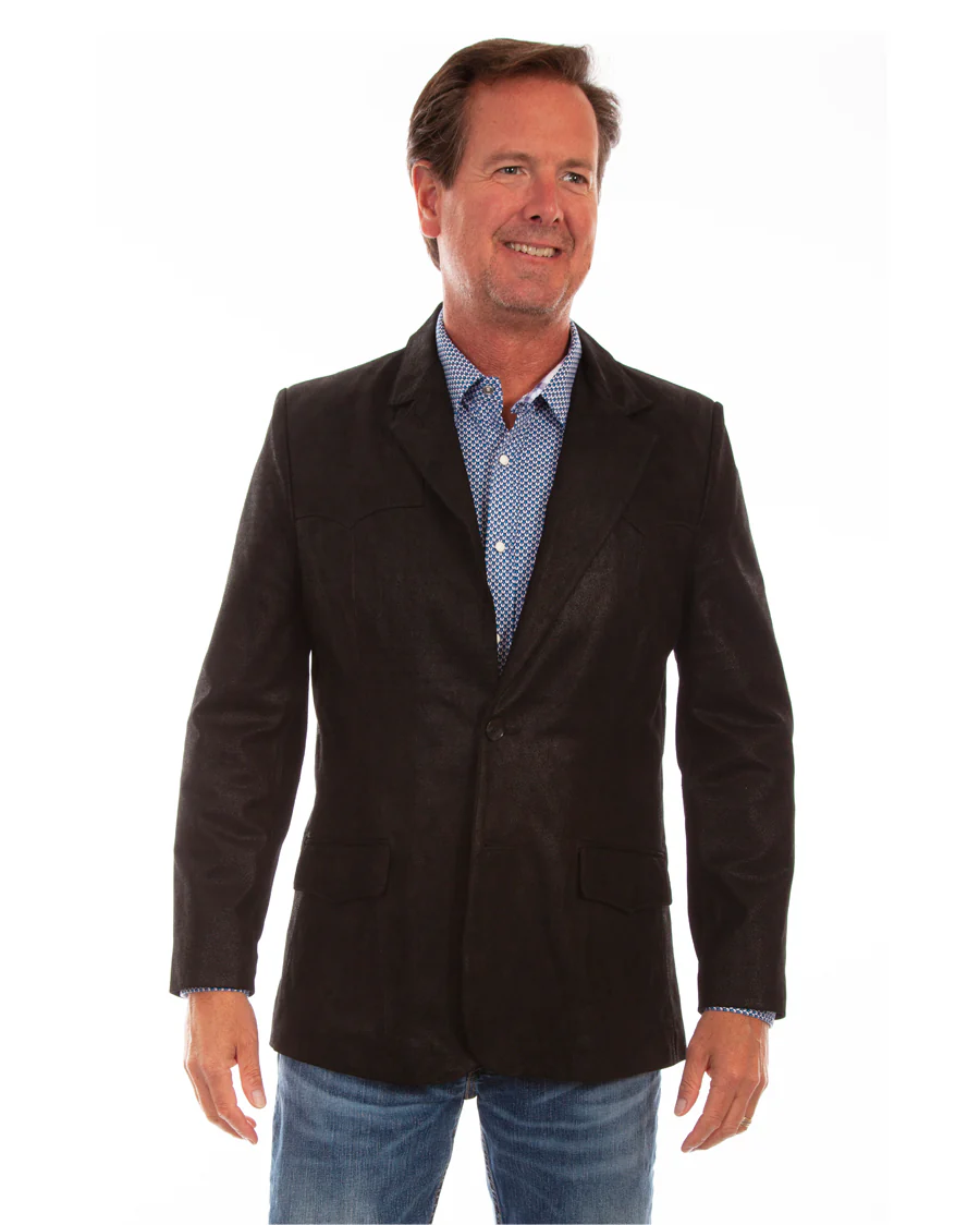 Men's Leather Blazer