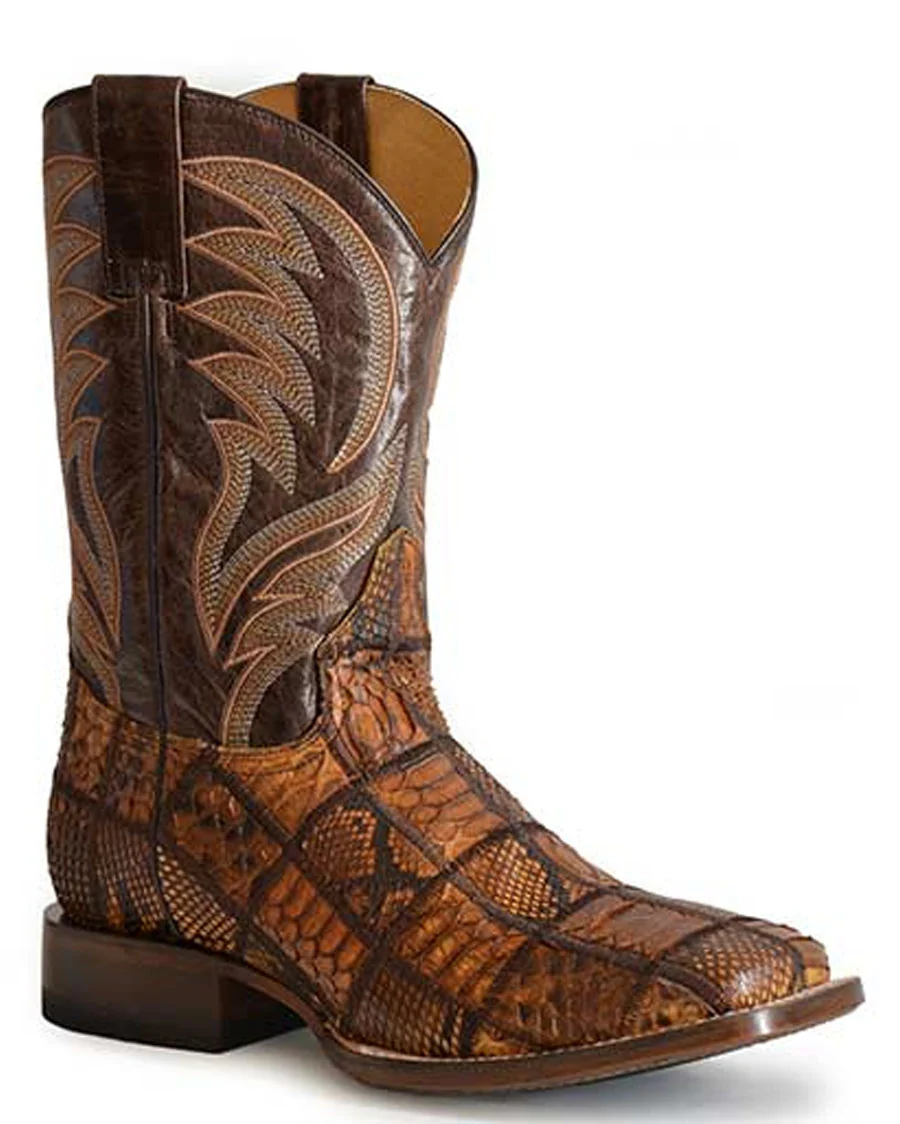Men's Check Western Boots - Image 2