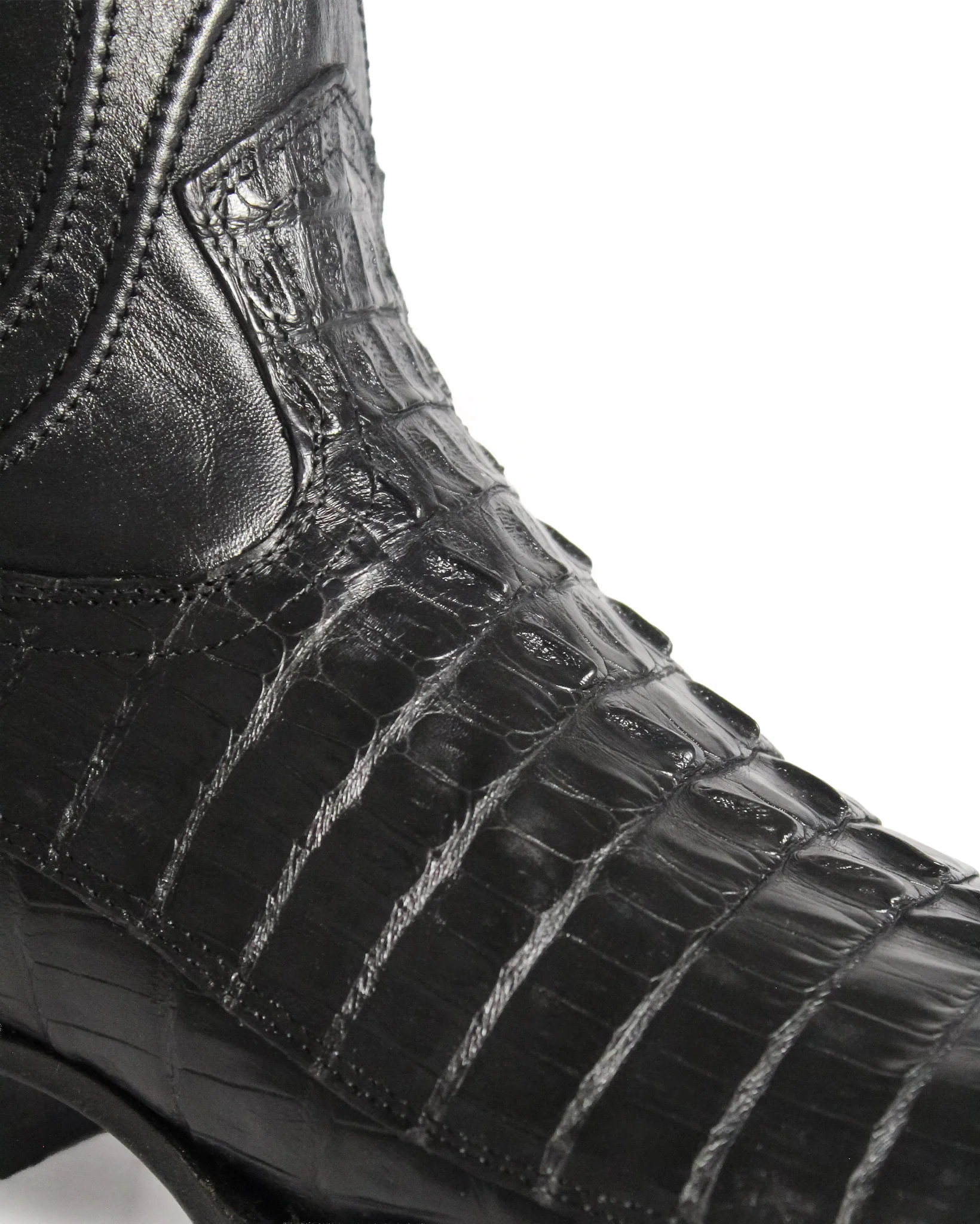 Men's Cutter Toe Caiman Tail Western Boots - 740105 - Image 8