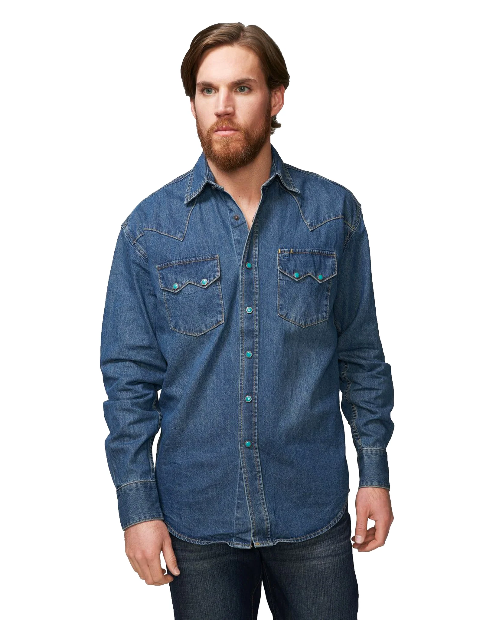 Men's Denim Western Shirt - Image 3