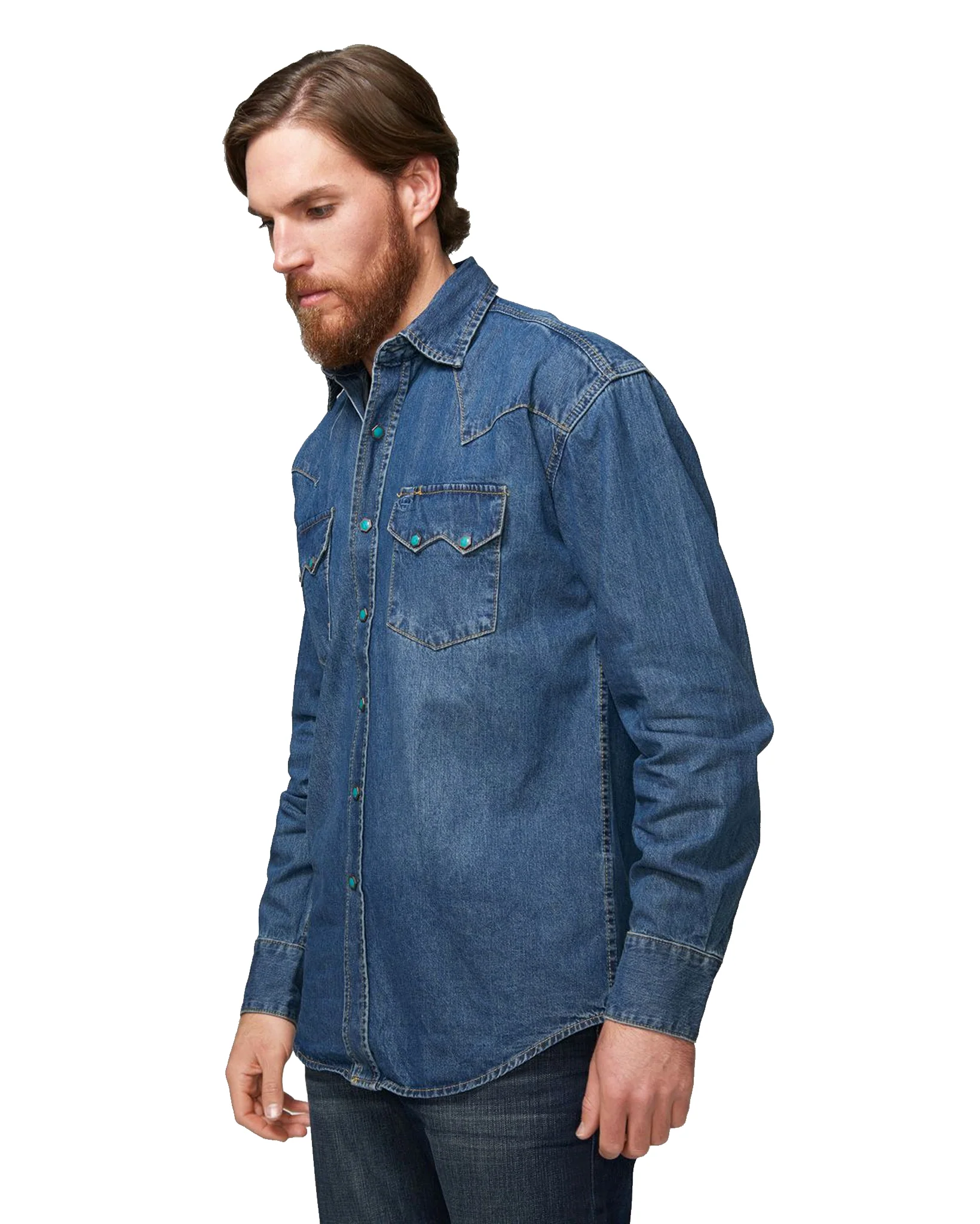 Men's Denim Western Shirt - Image 4