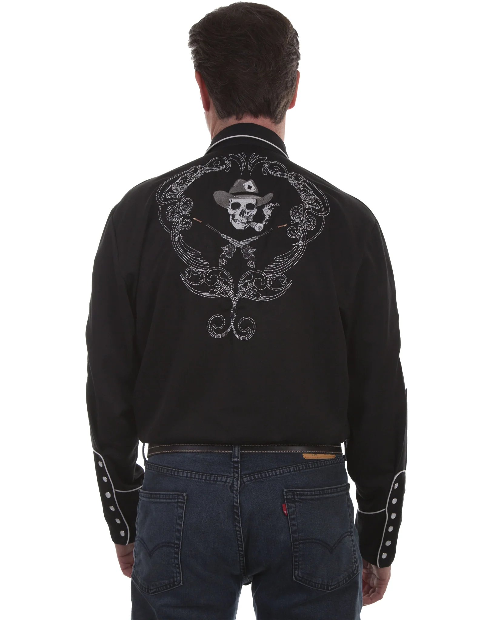 Men's Embroidered Western Shirt - Image 2