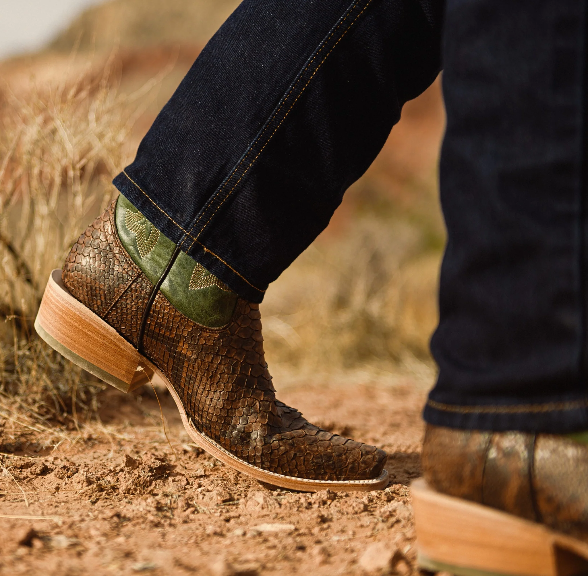 Men's Exotic Embroidered Western Boots - Image 3