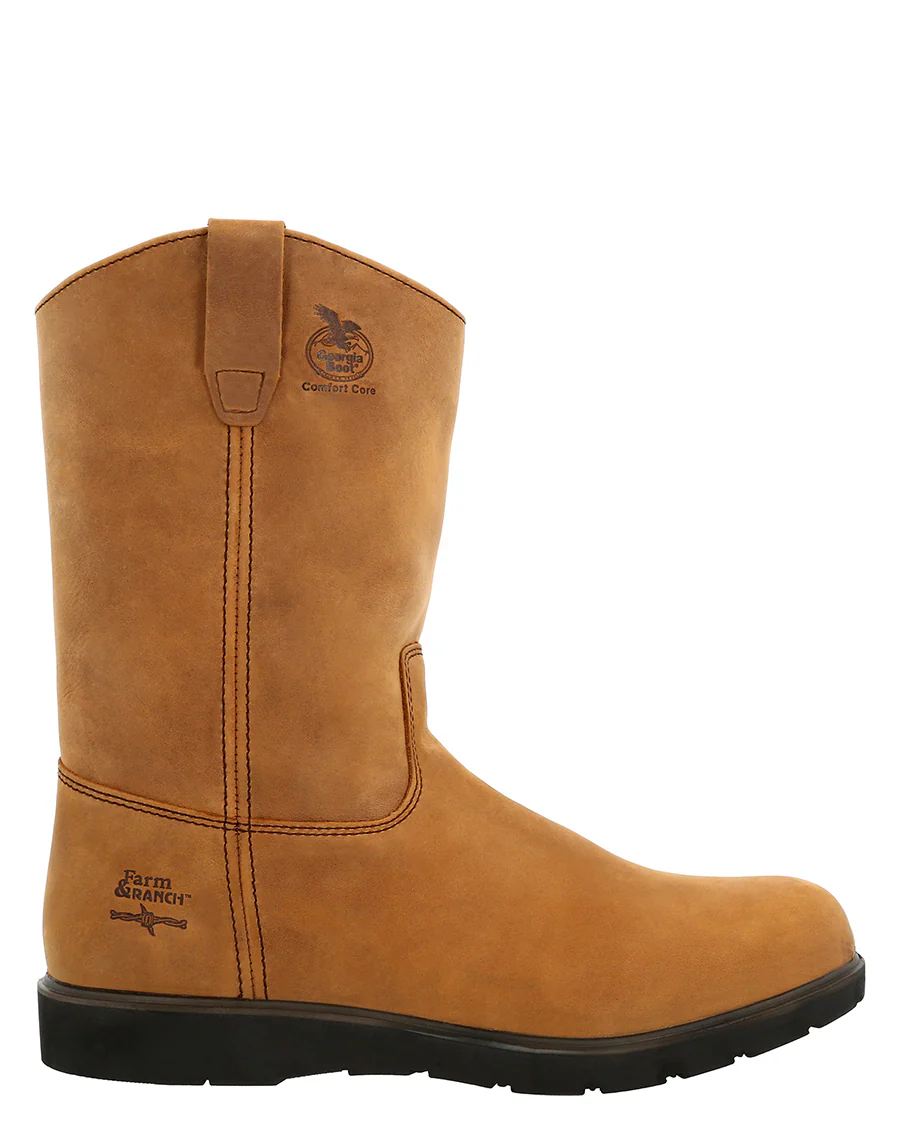 Men's Farm and Ranch Pull On Work Boots - Image 2