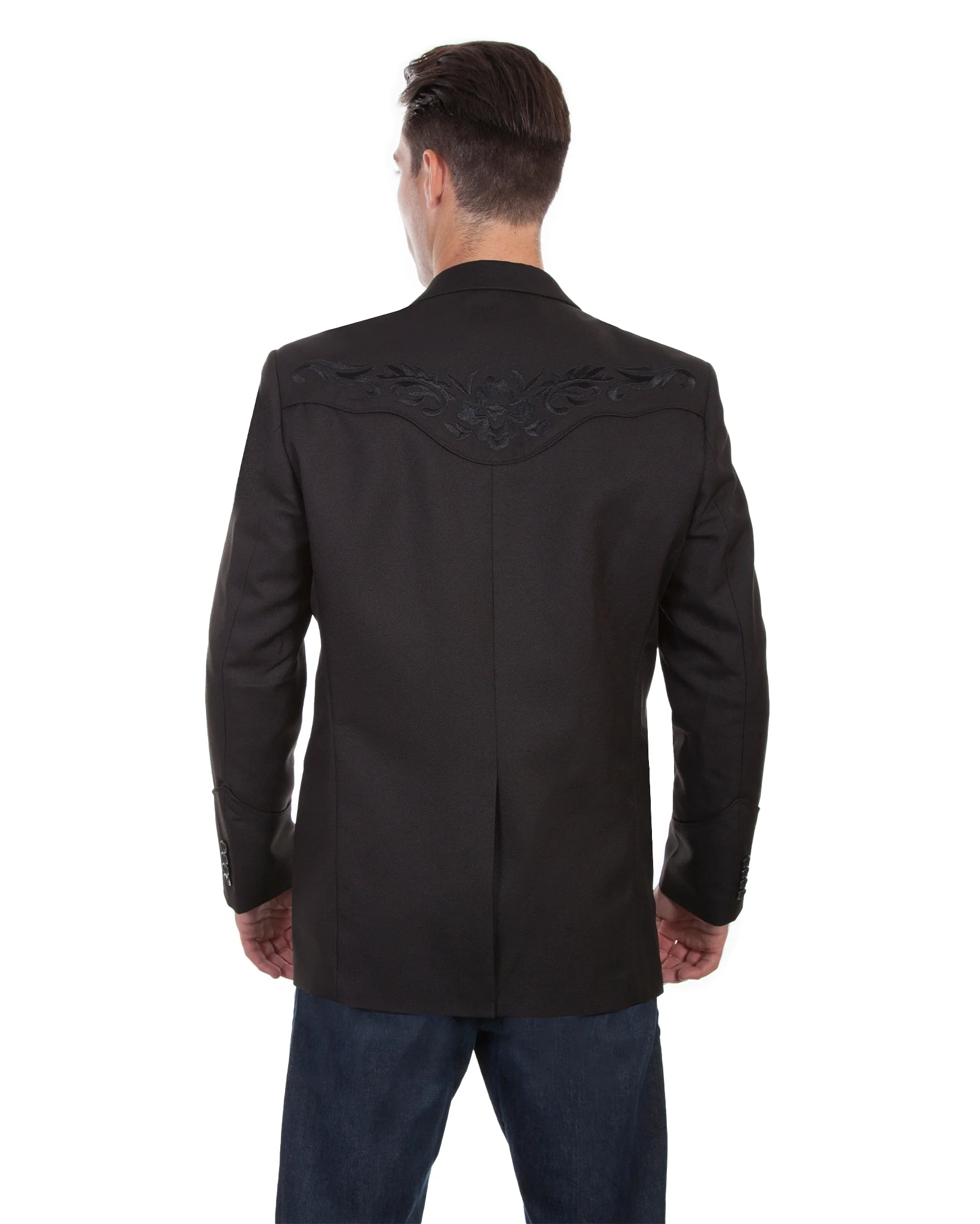 Men's Floral Embroidered Blazer - Image 2
