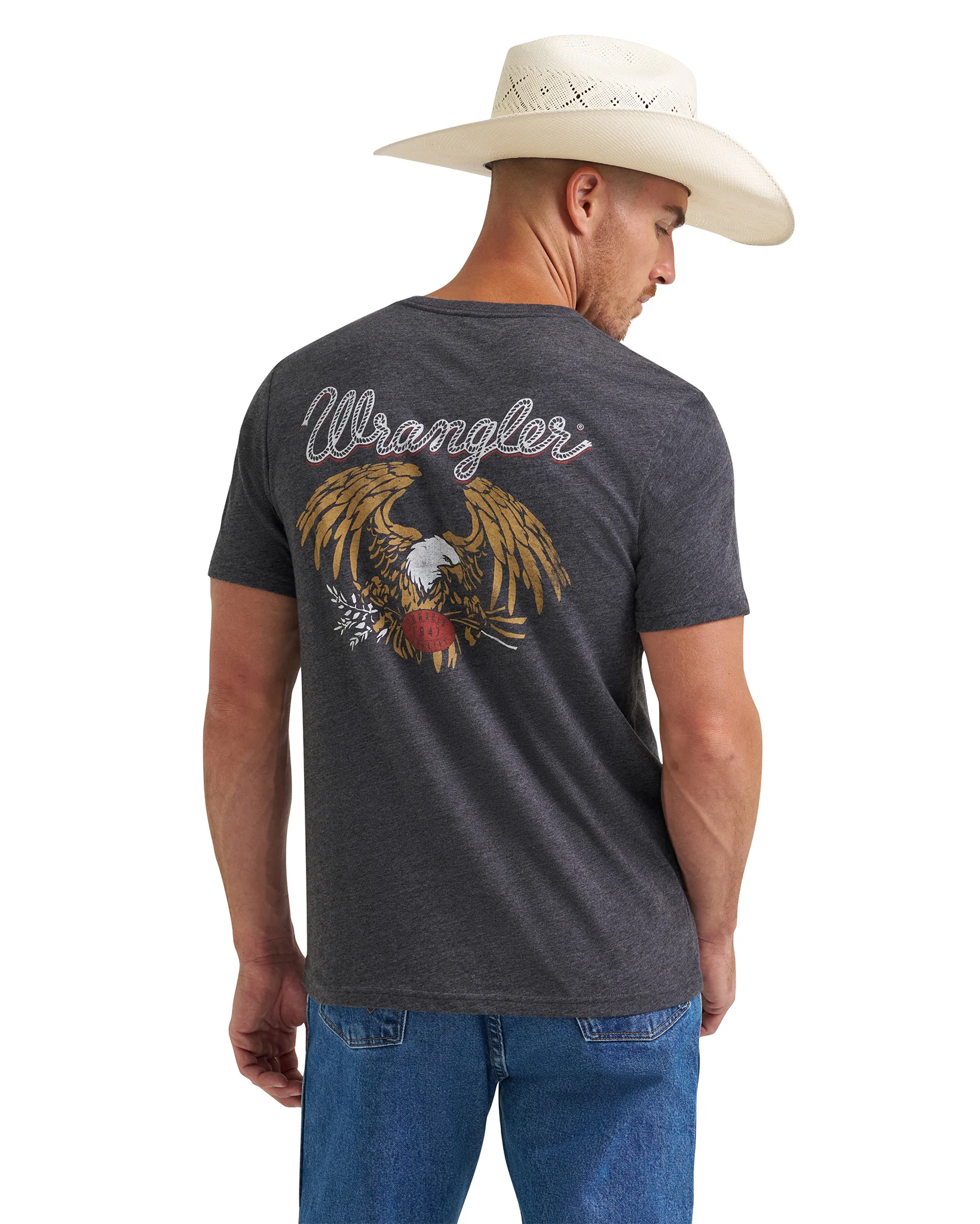 Men's Flying Eagle Back Graphic T-Shirt - 112372857 - Image 2
