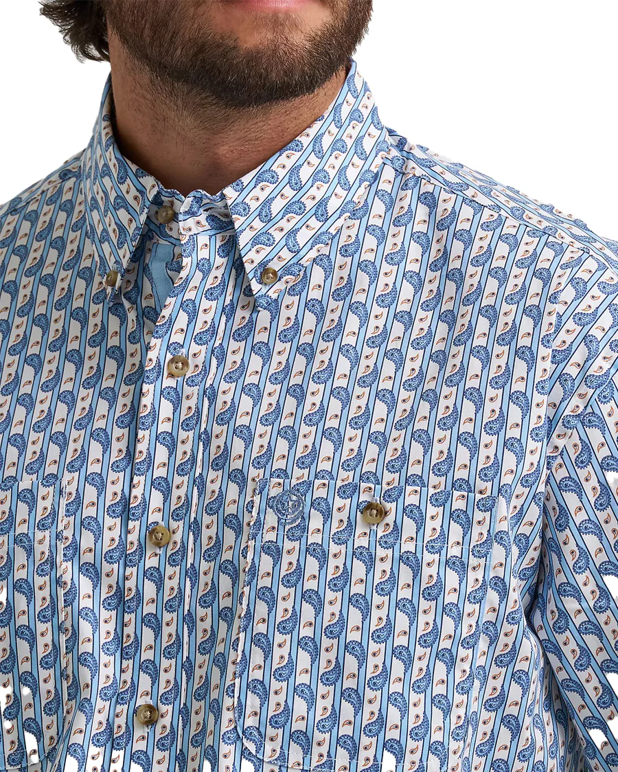 Men's George Strait Collection Two Pocket Long Sleeve Shirt - Image 5