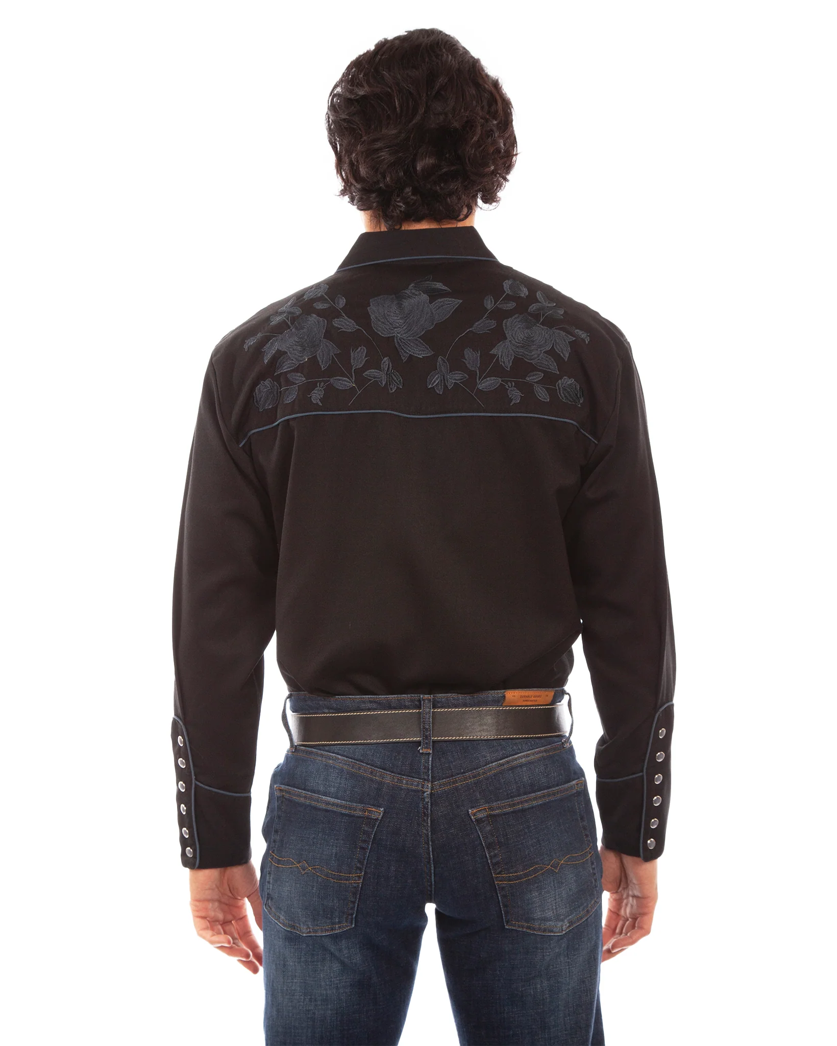 Men's Ghosting Floral Embroidered Western Shirt - Image 2