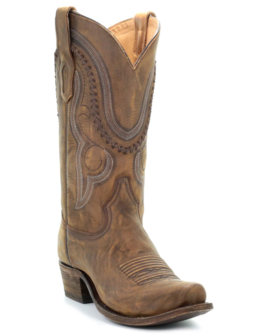 Men's Gold Cowhide Western Boots - Image 3