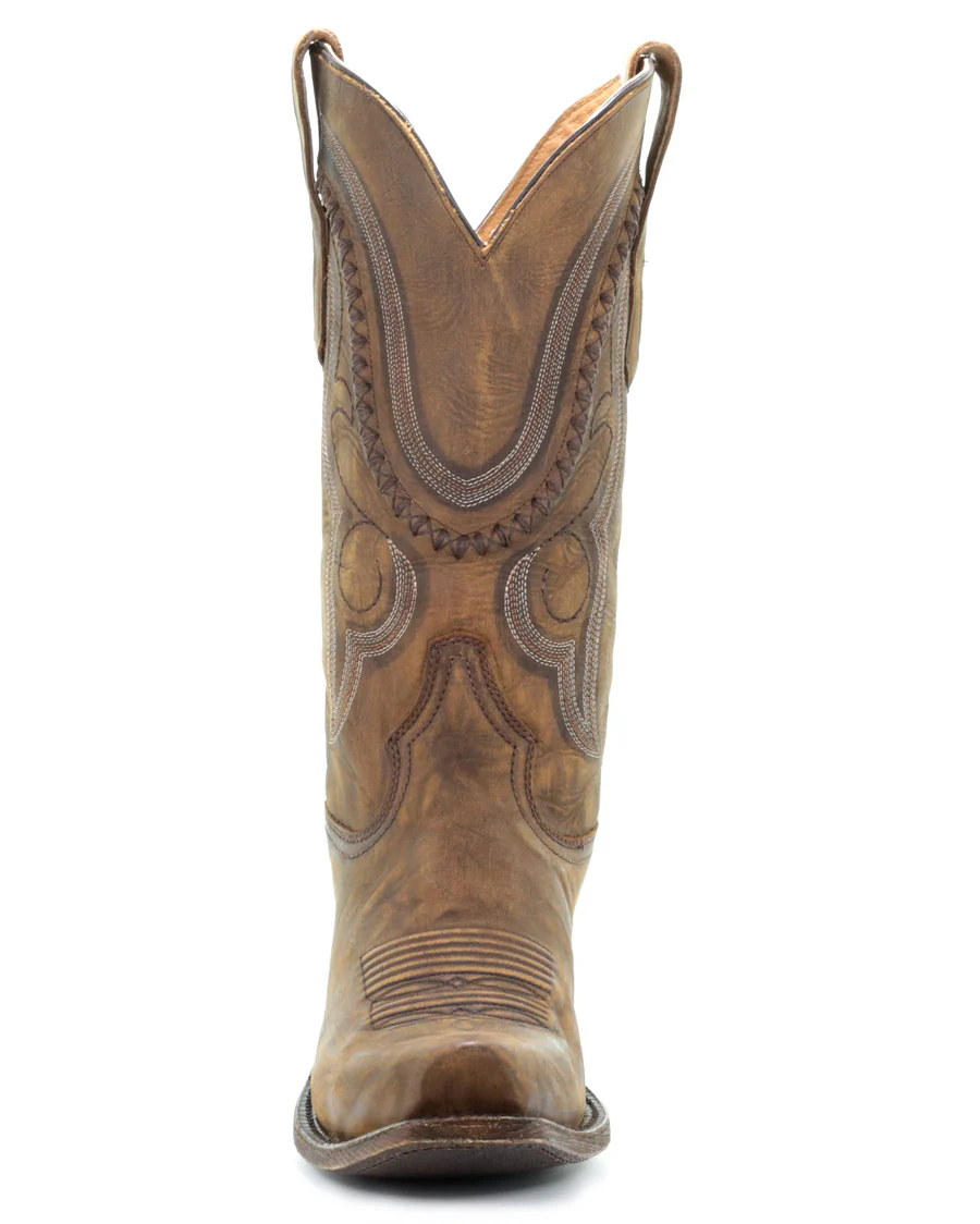 Men's Gold Cowhide Western Boots - Image 5