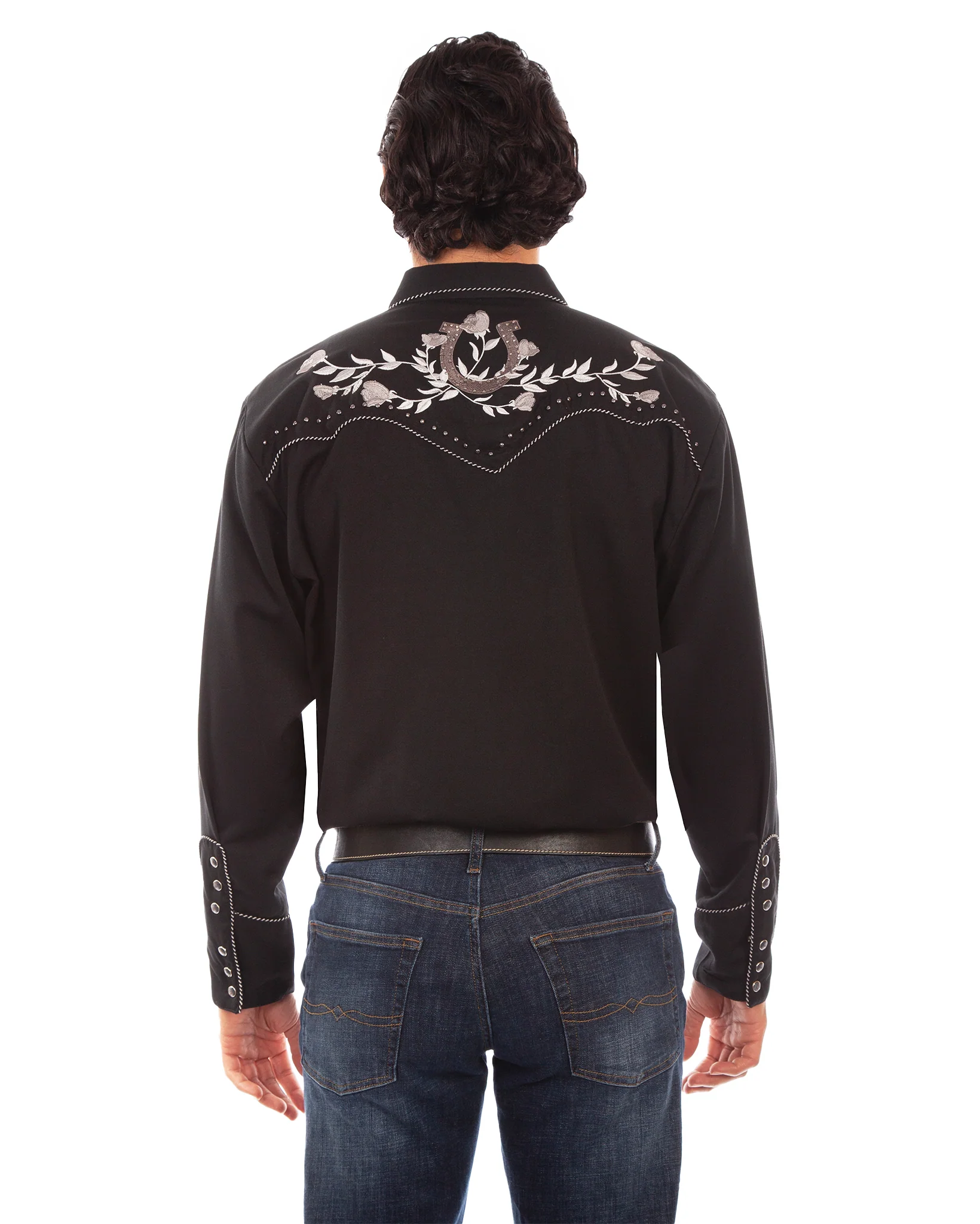 Men's Horseshoe Rose Western Shirt - Image 2