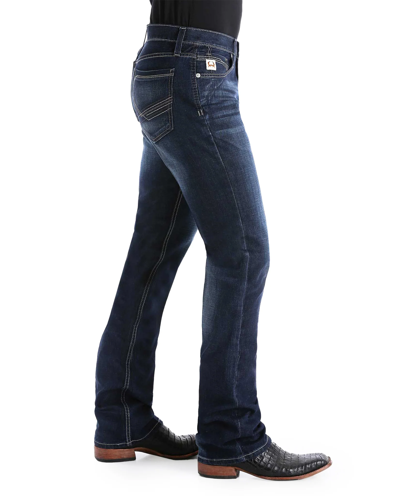 Men's Ian Mid Rise Slim Fit Boot Cut Denim Jeans - Mb65436001 - Image 4