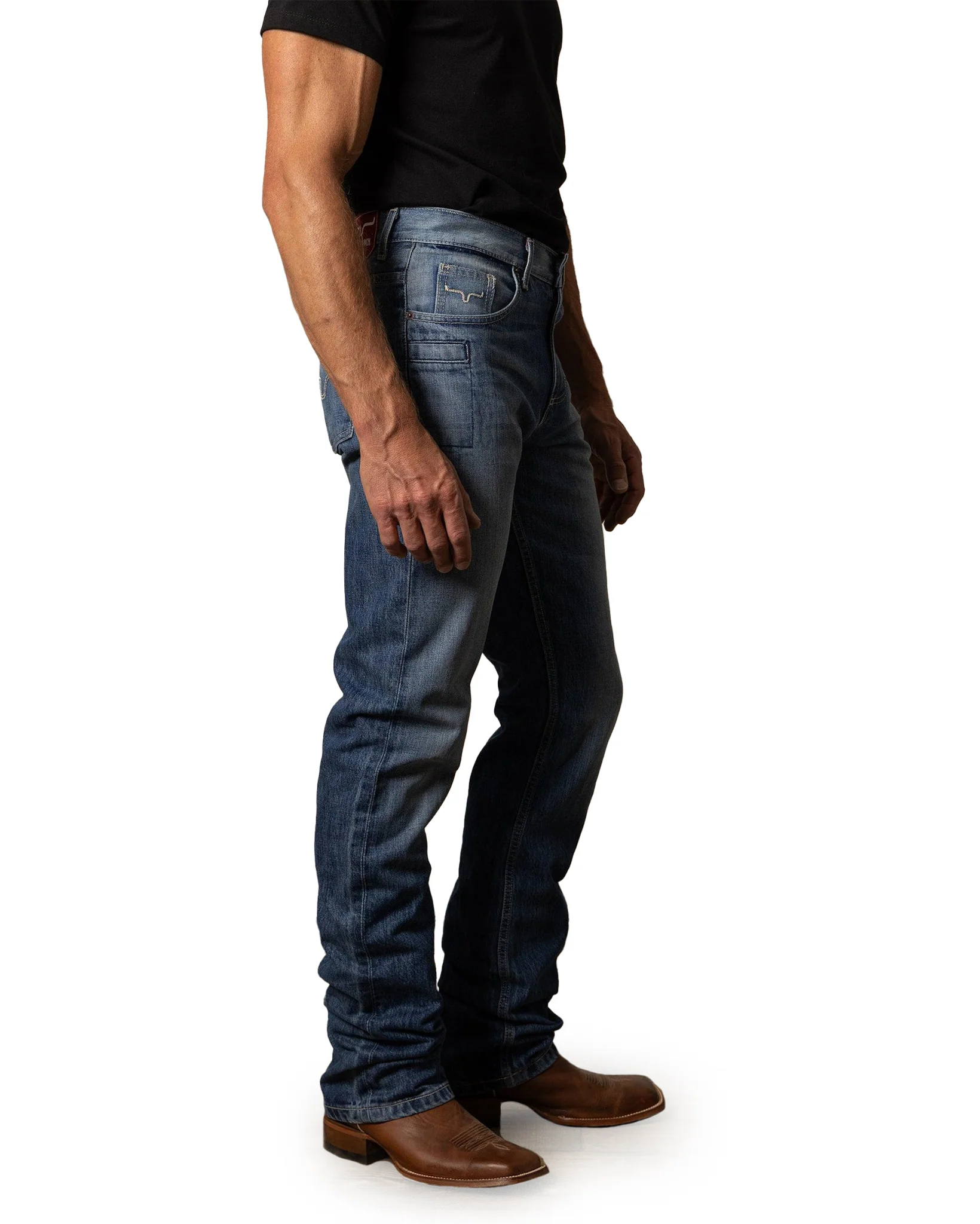 Men's James Mid Wash Straight Jeans - Image 4