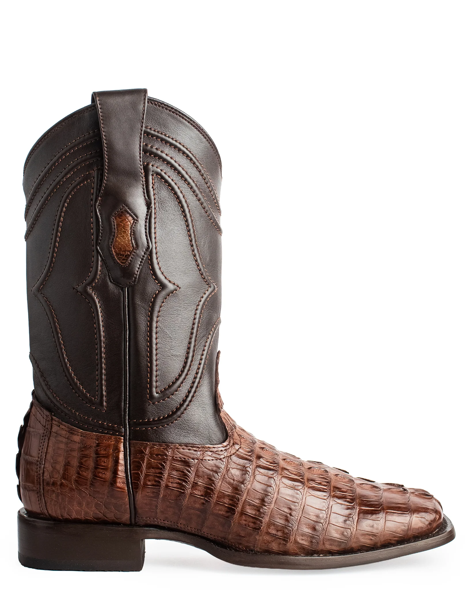 Men's Ke Dressy Wide Square Toe Boot Caiman Tail Western Boots - 820107 - Image 2