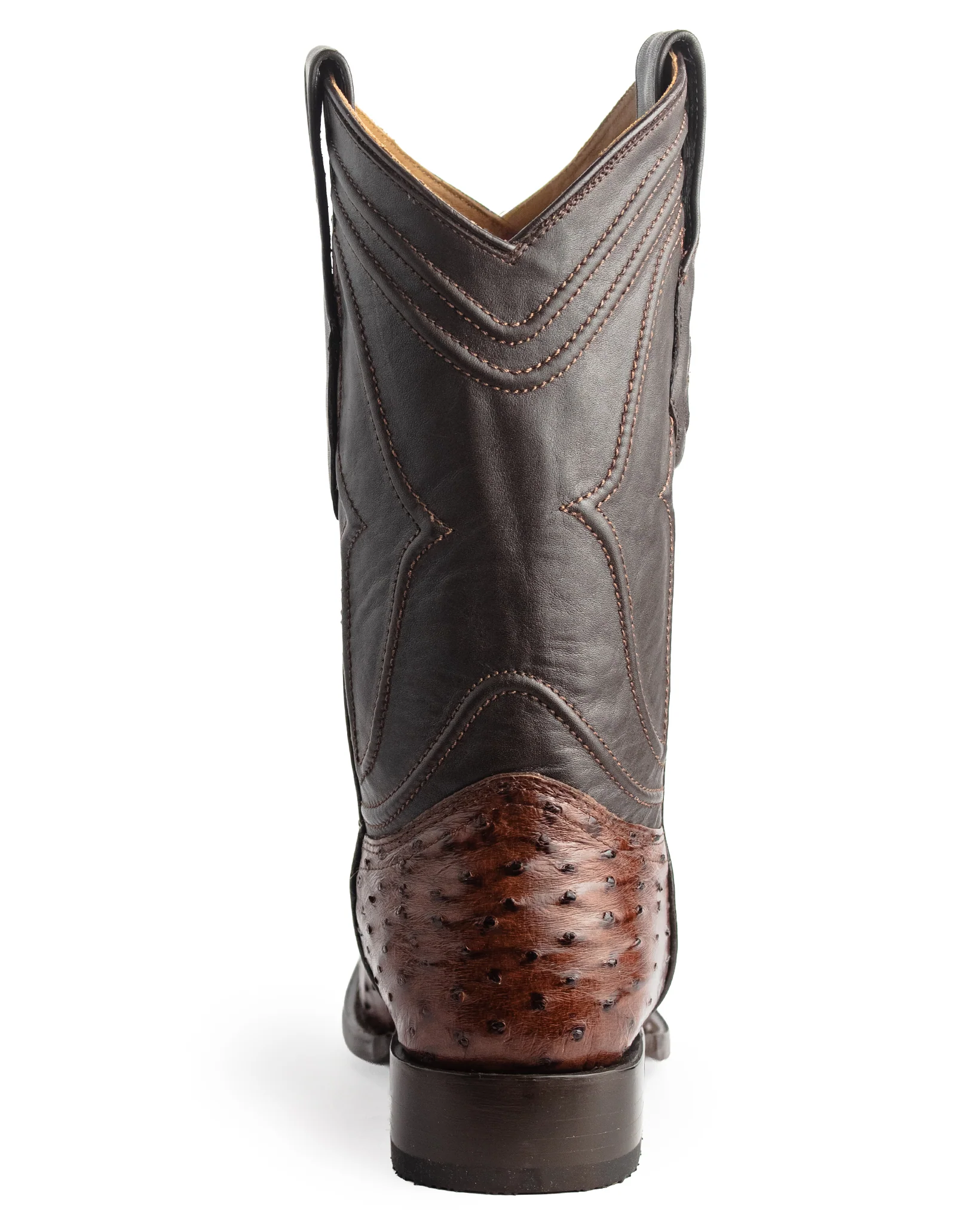 Men's Ke Dressy Wide Square Toe Boot Ostrich Western Boots - 820360 - Image 5