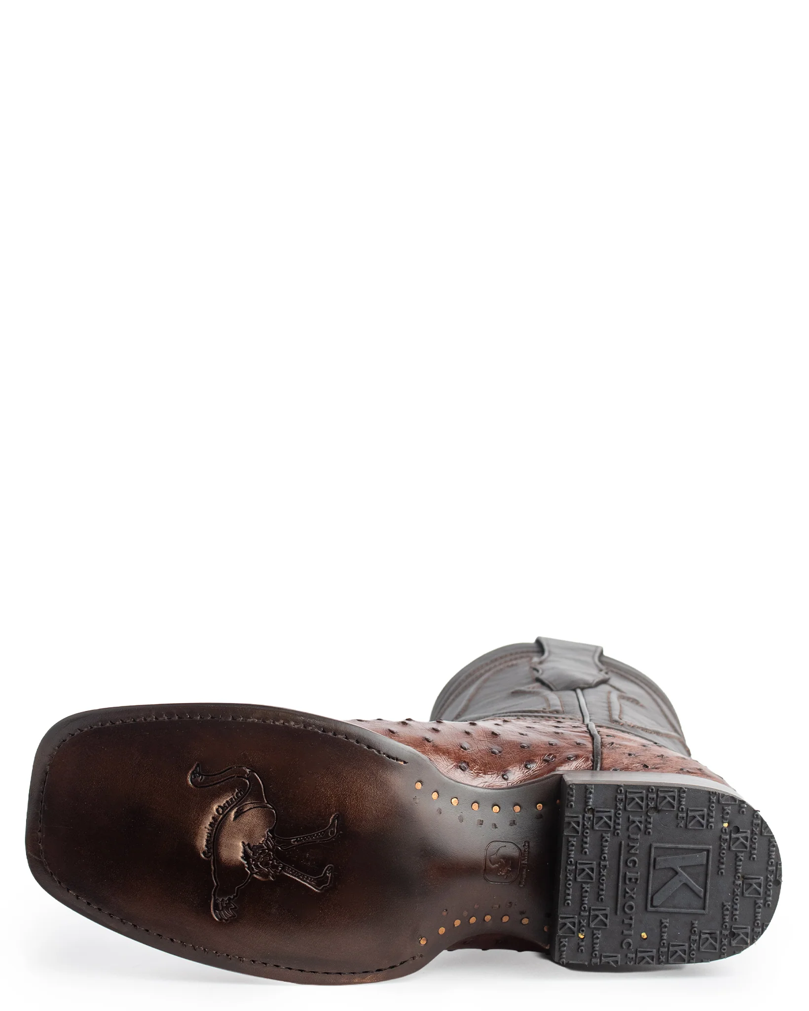Men's Ke Dressy Wide Square Toe Boot Ostrich Western Boots - 820360 - Image 7