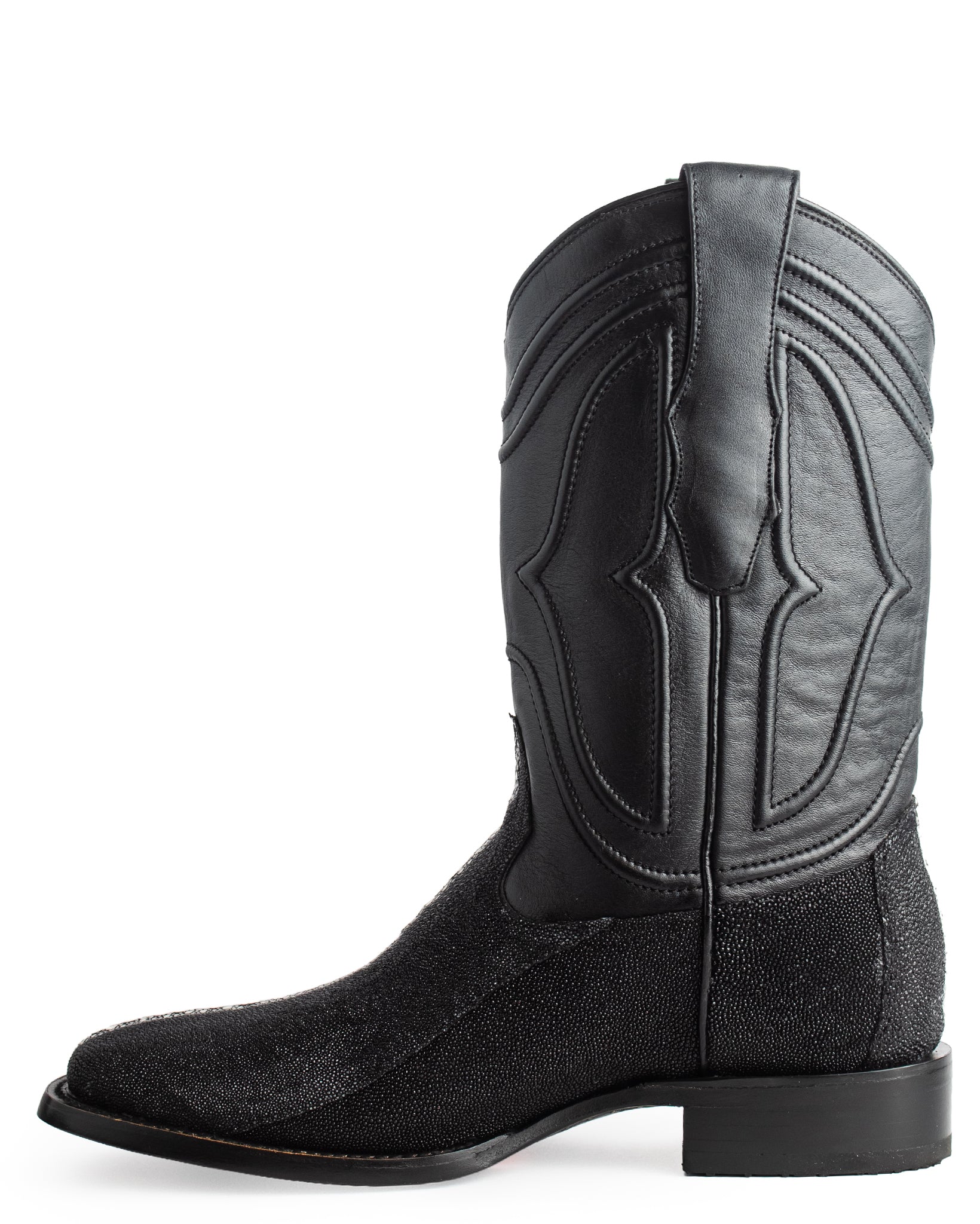 Men's Ke Dressy Wide Square Toe Boot Stringray Row Stone Western Boots - 821105 - Image 3