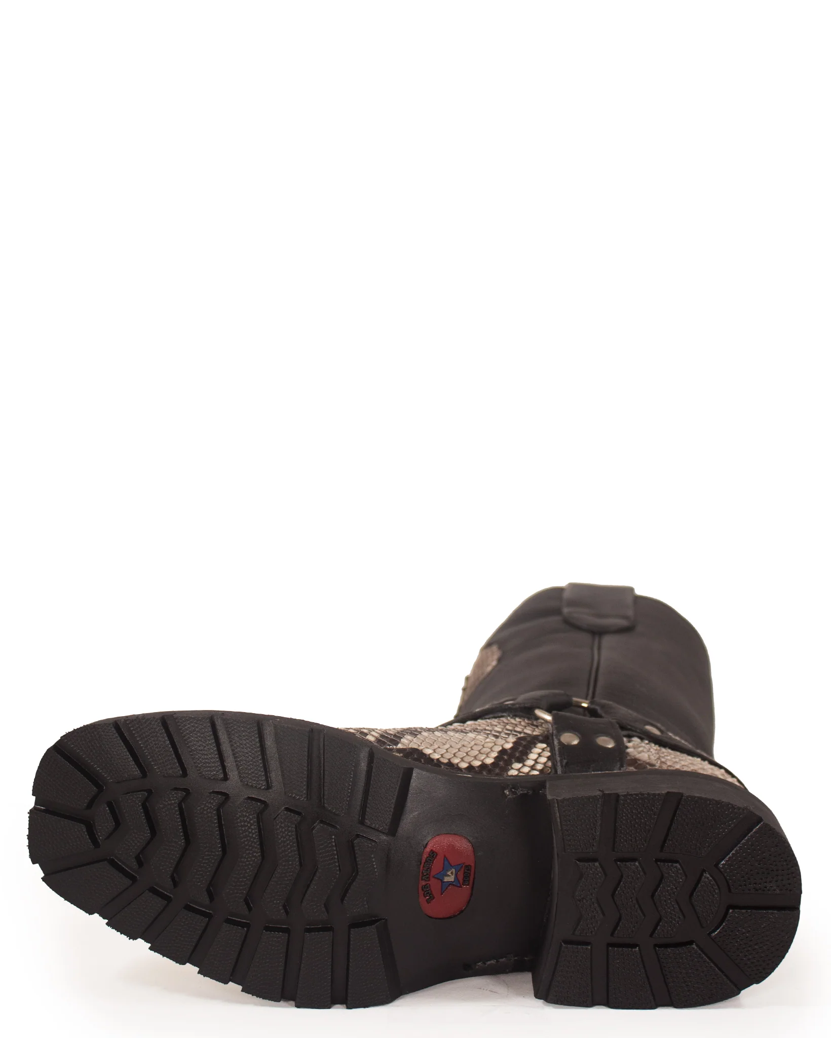 Men's Natural Python Motorcycle Boots - Image 7