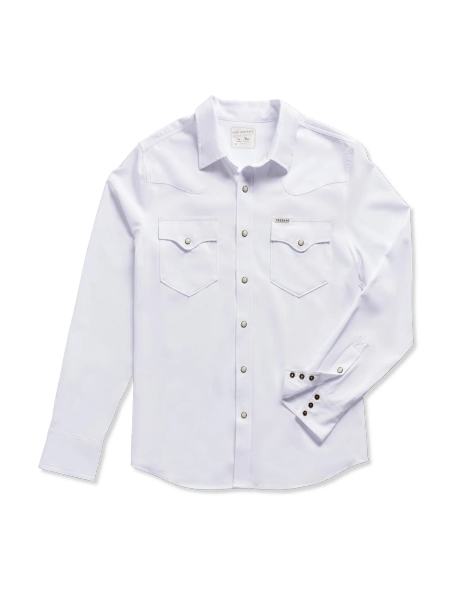 Men's Performance Western Pearl Snap Ls White - 40363-Wht - Image 4