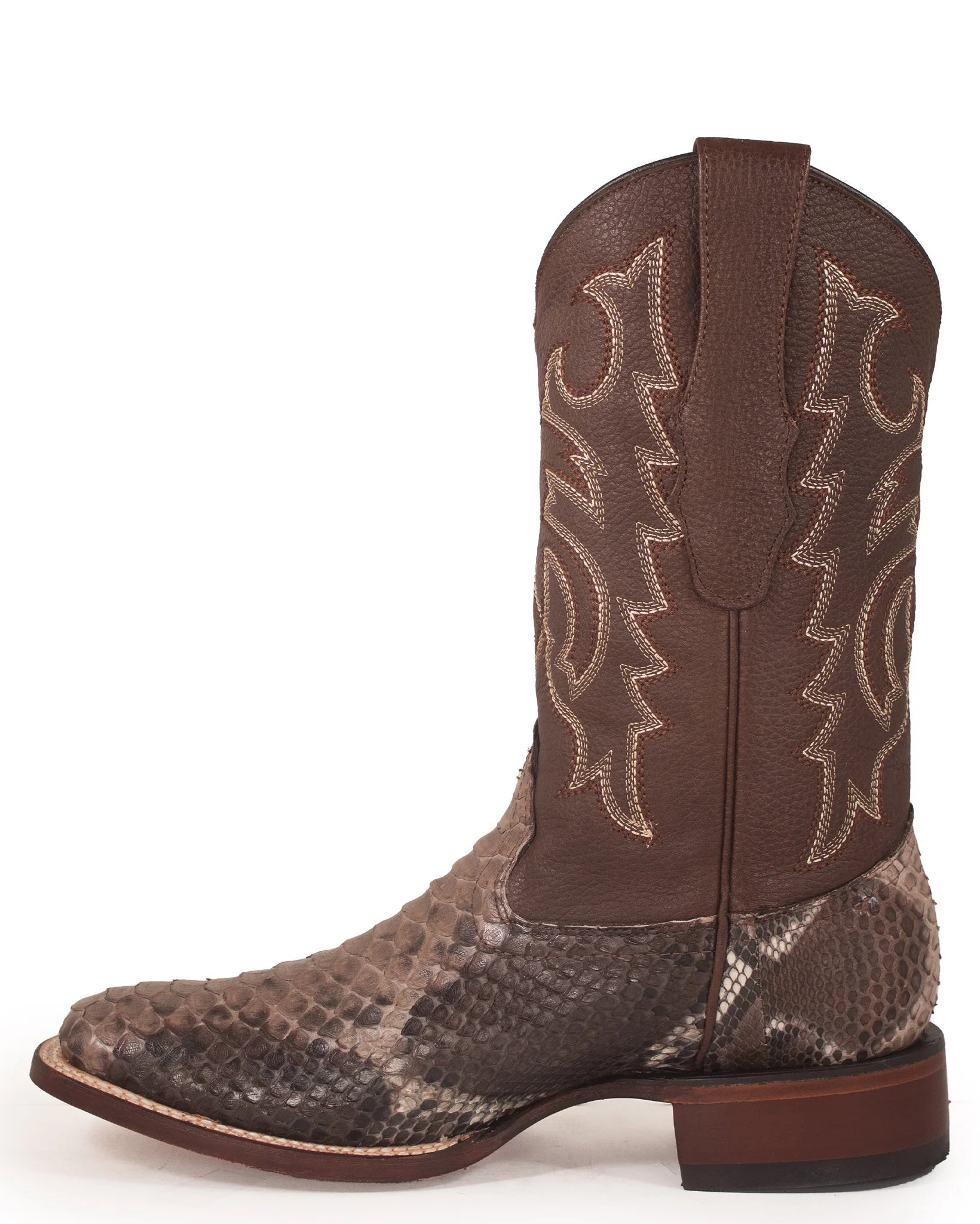 Men's Python Square Toe Western Boots - Image 4