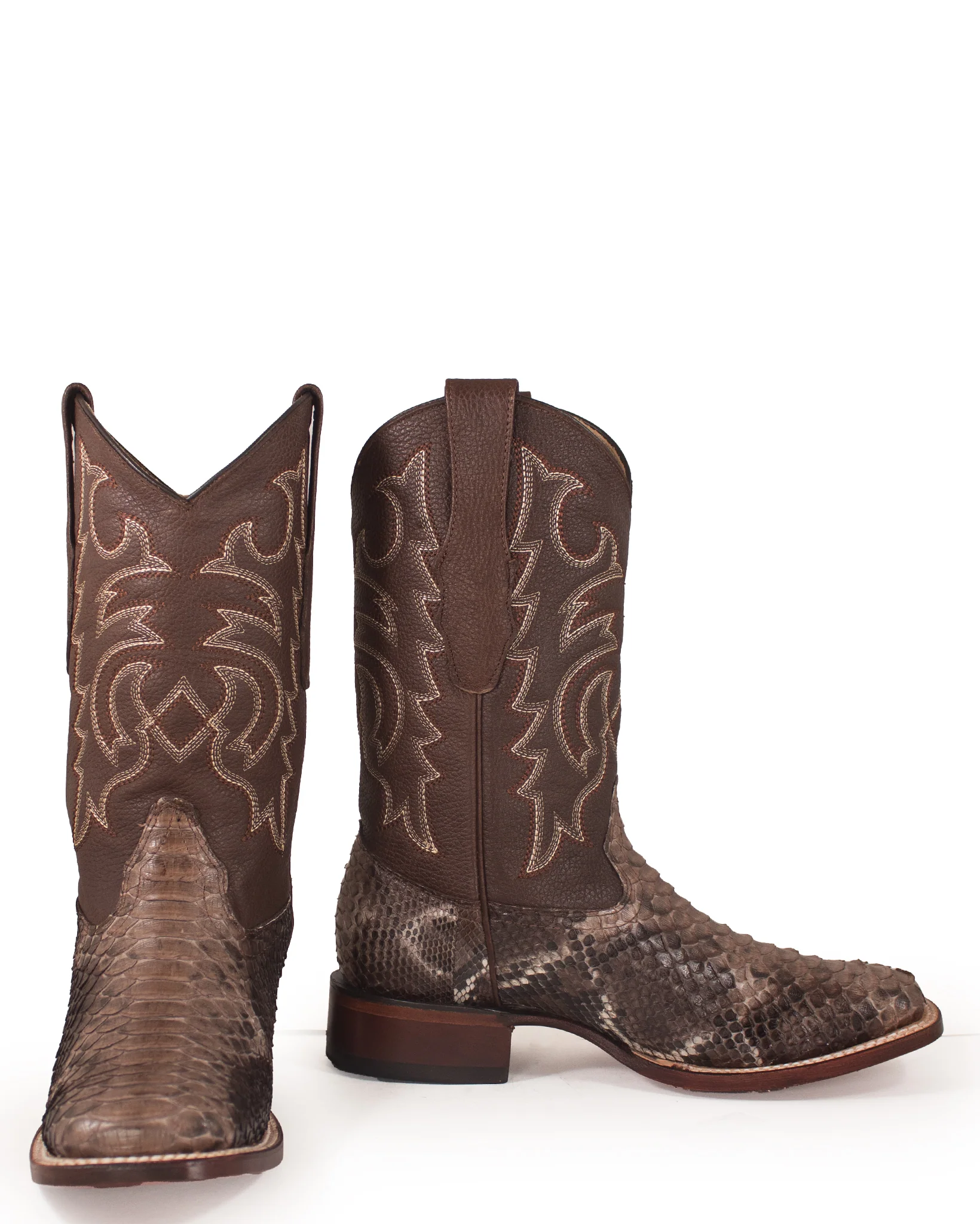 Men's Python Square Toe Western Boots - Image 9
