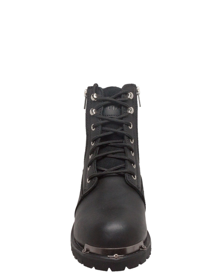 Men's Reflective Double Zipper Motorcycle Boots - Image 4
