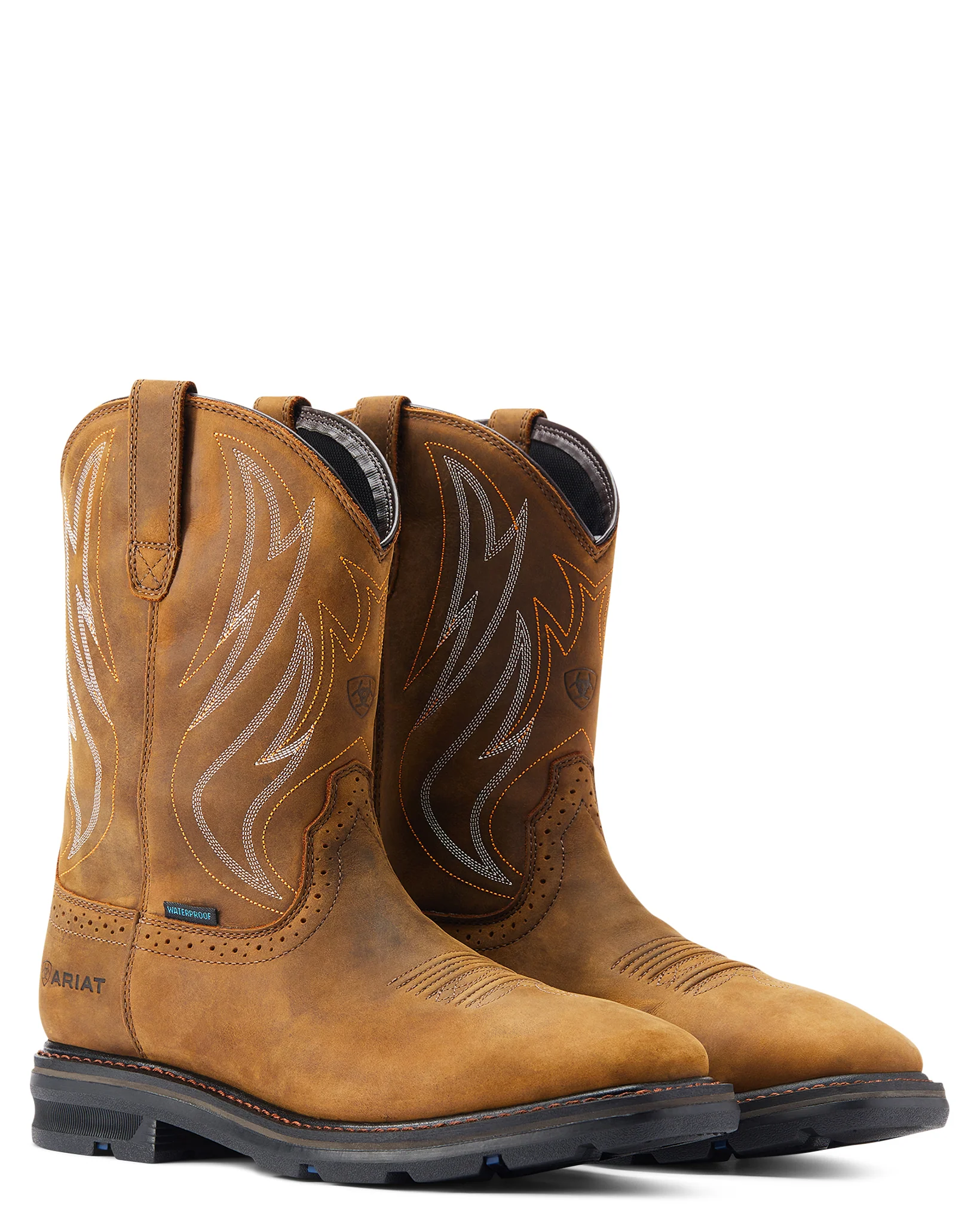 Men's Sierra Shock Shield Waterproof Wide Square Toe Work Boots - 10044545 - Image 7