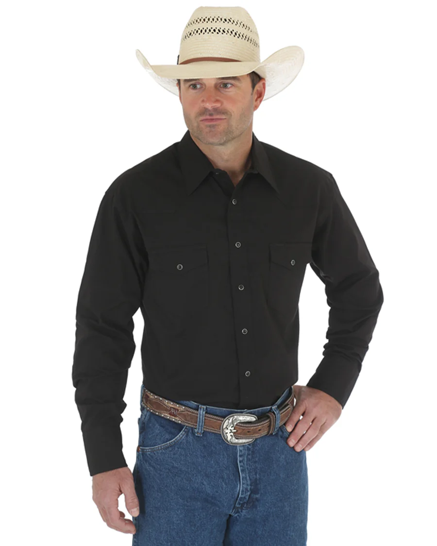 Men's Solid Broadcloth Western Shirt