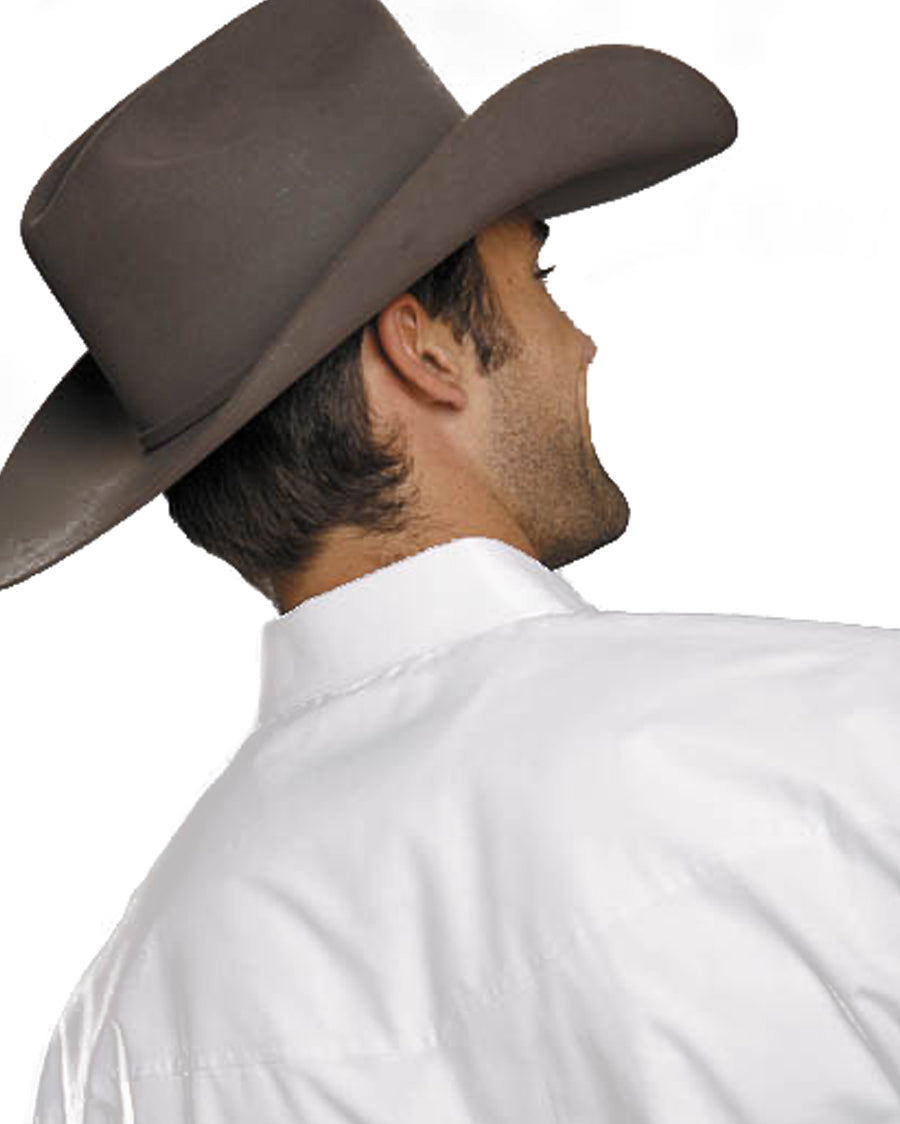 Men's Solid Poplin Long Sleeve Western Shirt - Image 3