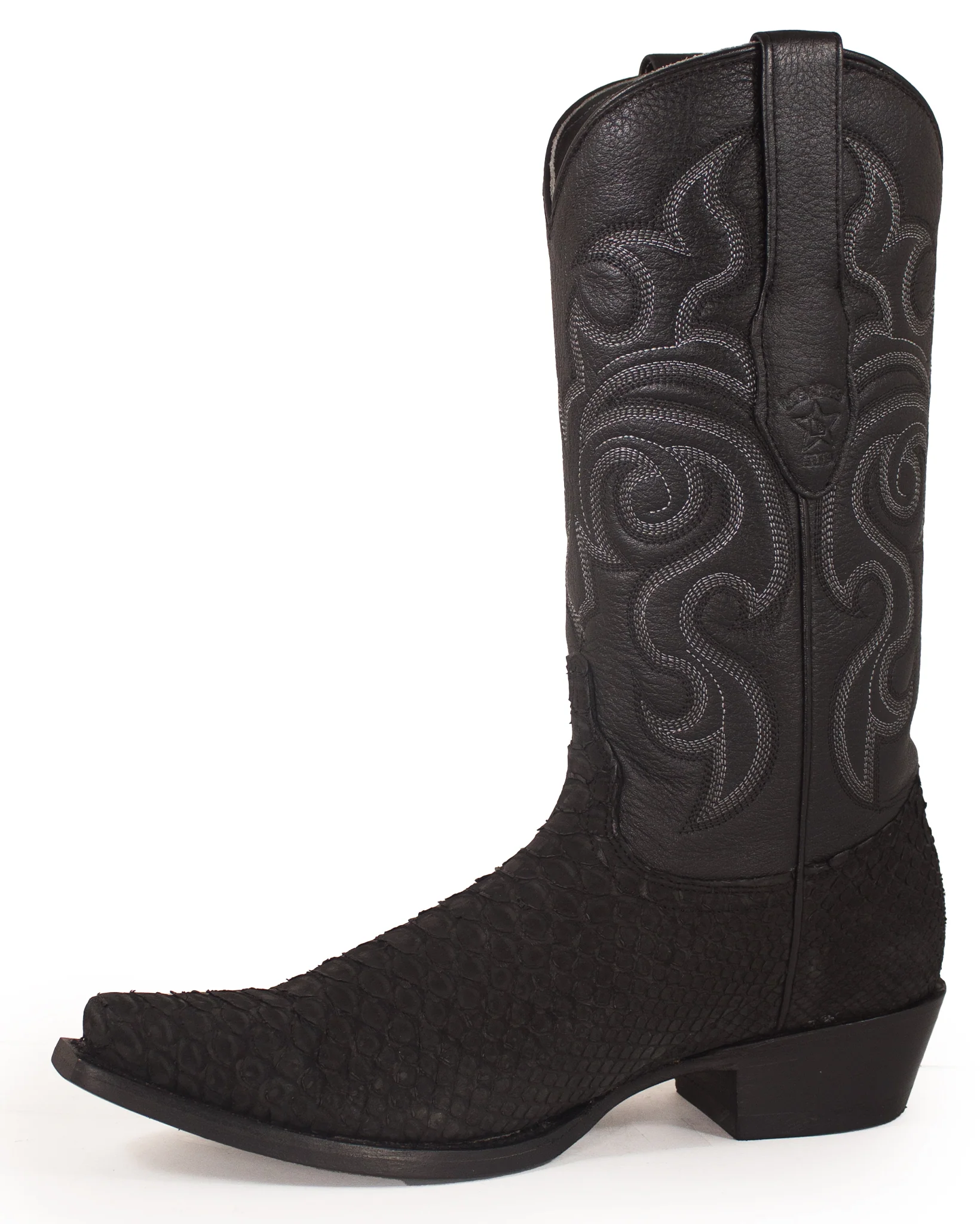 Men’s Suede Python Western Boots - Image 5