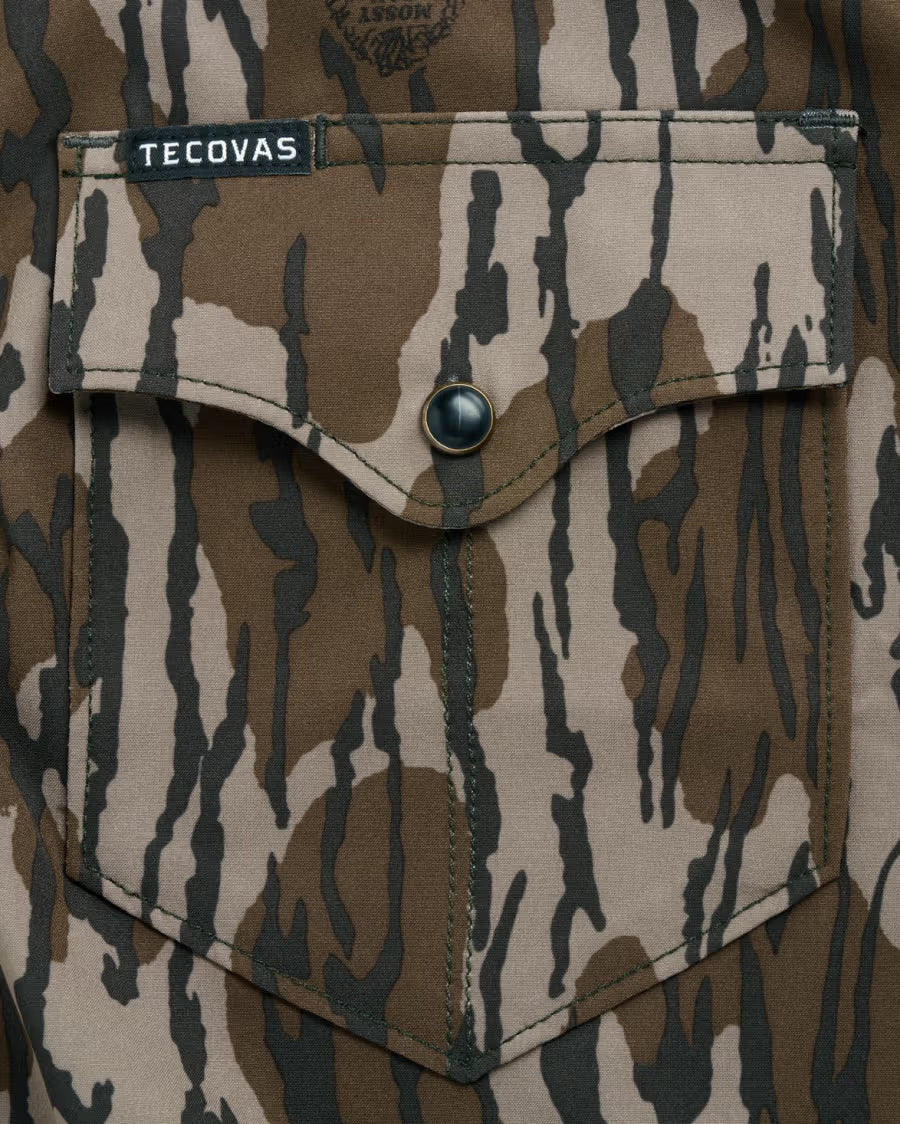 Men's Tecovas X Mossy Oak Short Sleeve Performance Western Shirt - 61103-Mob - Image 5