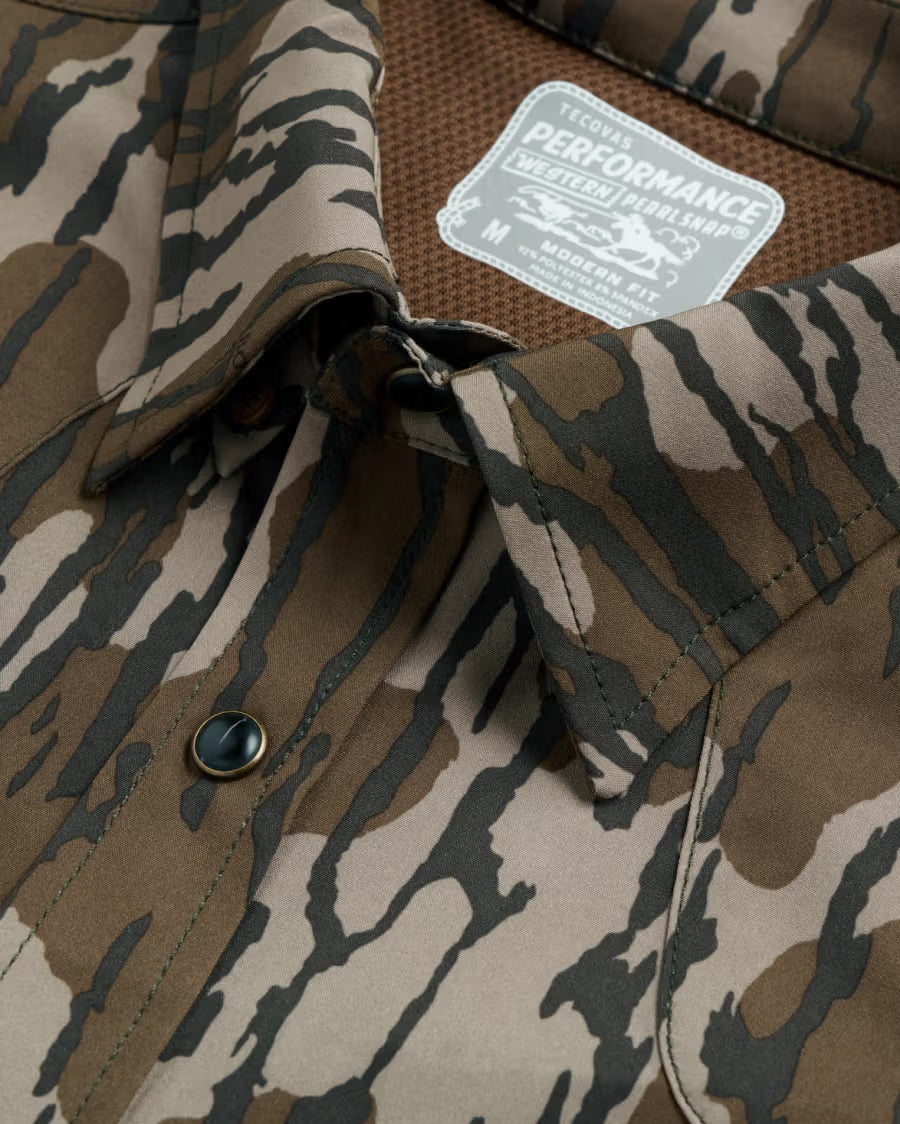 Men's Tecovas X Mossy Oak Short Sleeve Performance Western Shirt - 61103-Mob - Image 9