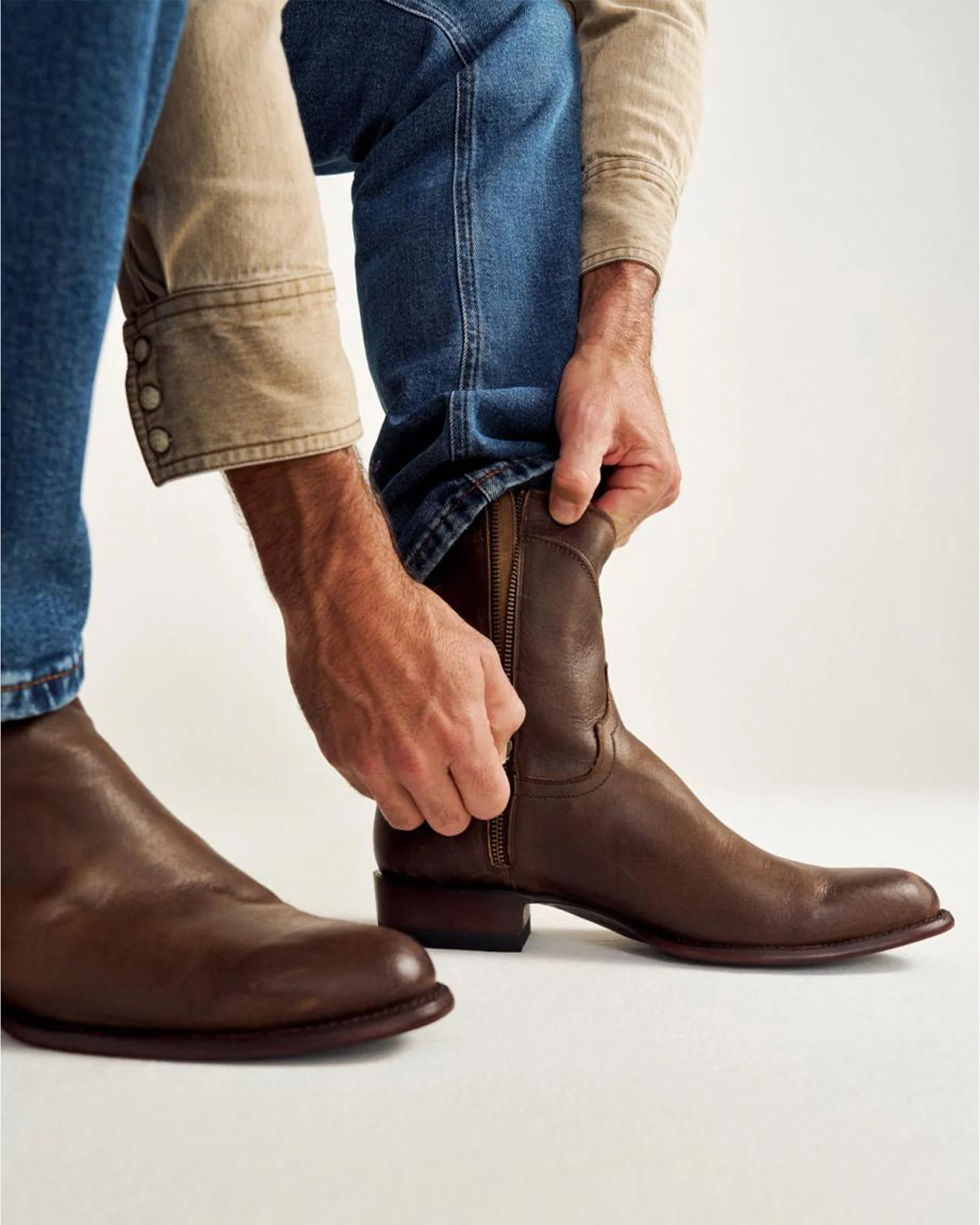 Men's The Dean Western Boots - 10014-Caf - Image 2